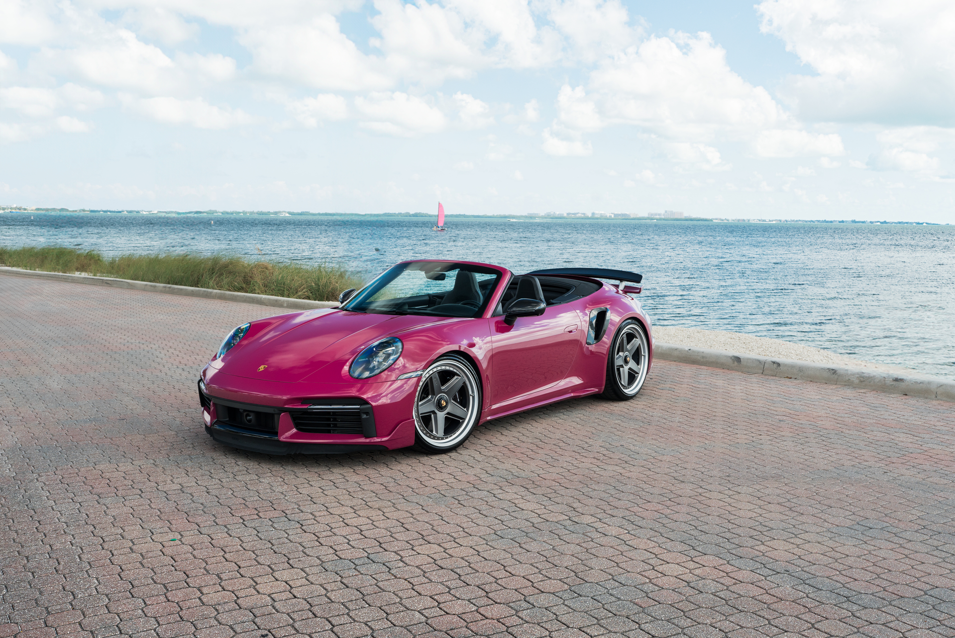Porsche 992 Ruby Star on HRE 517 Wheels
