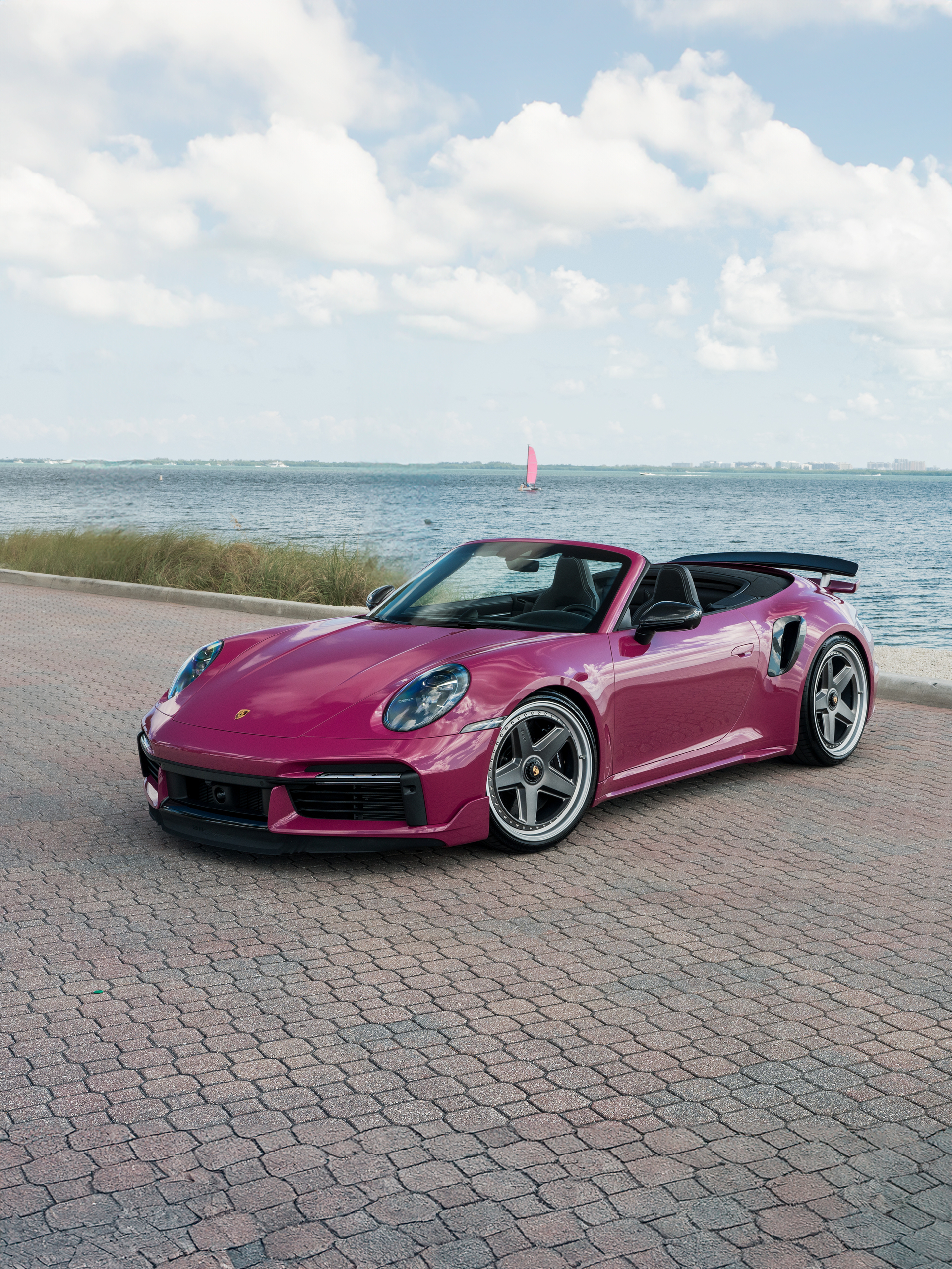 Porsche 992 Ruby Star on HRE 517 Wheels