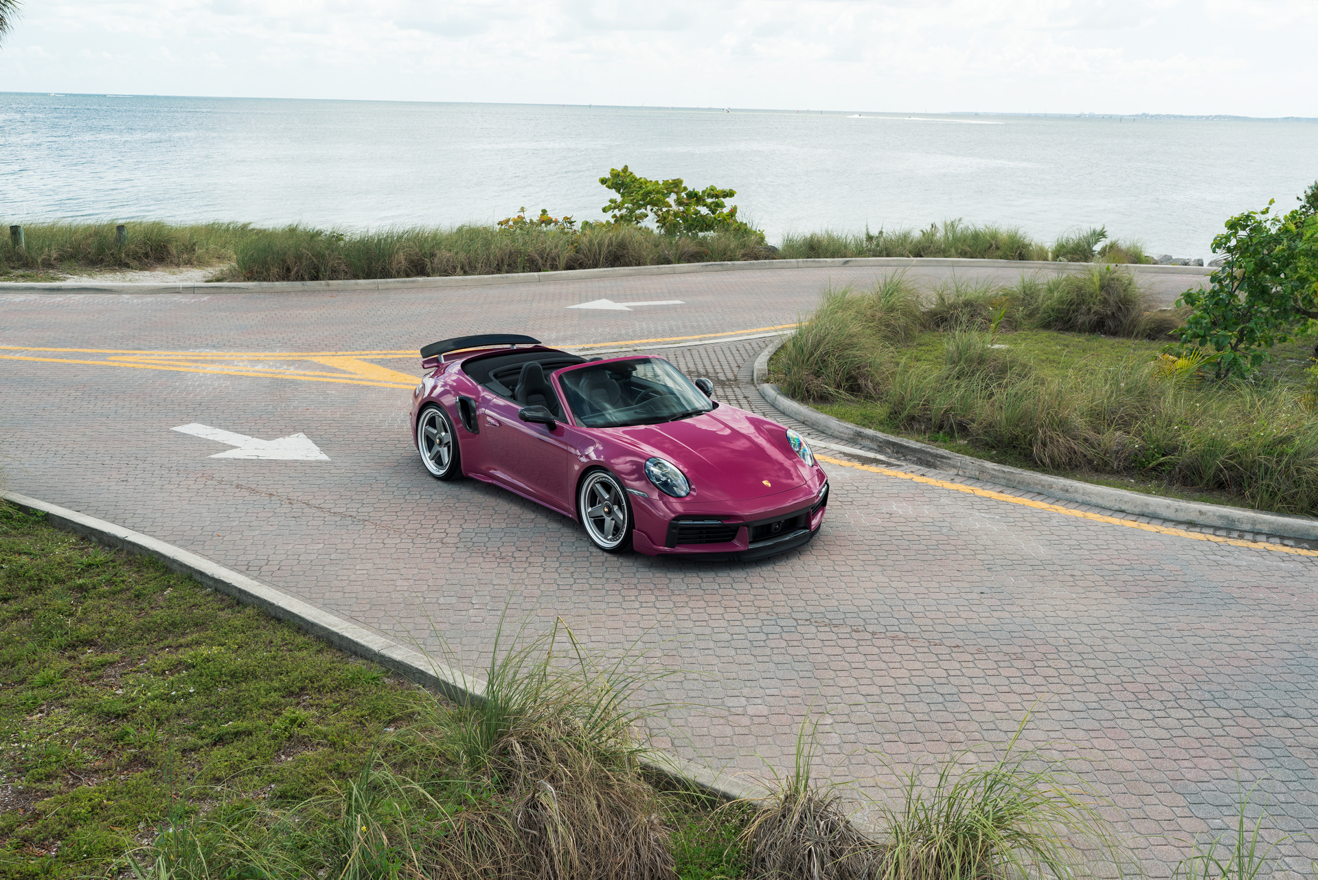 Porsche 992 Ruby Star on HRE 517 Wheels