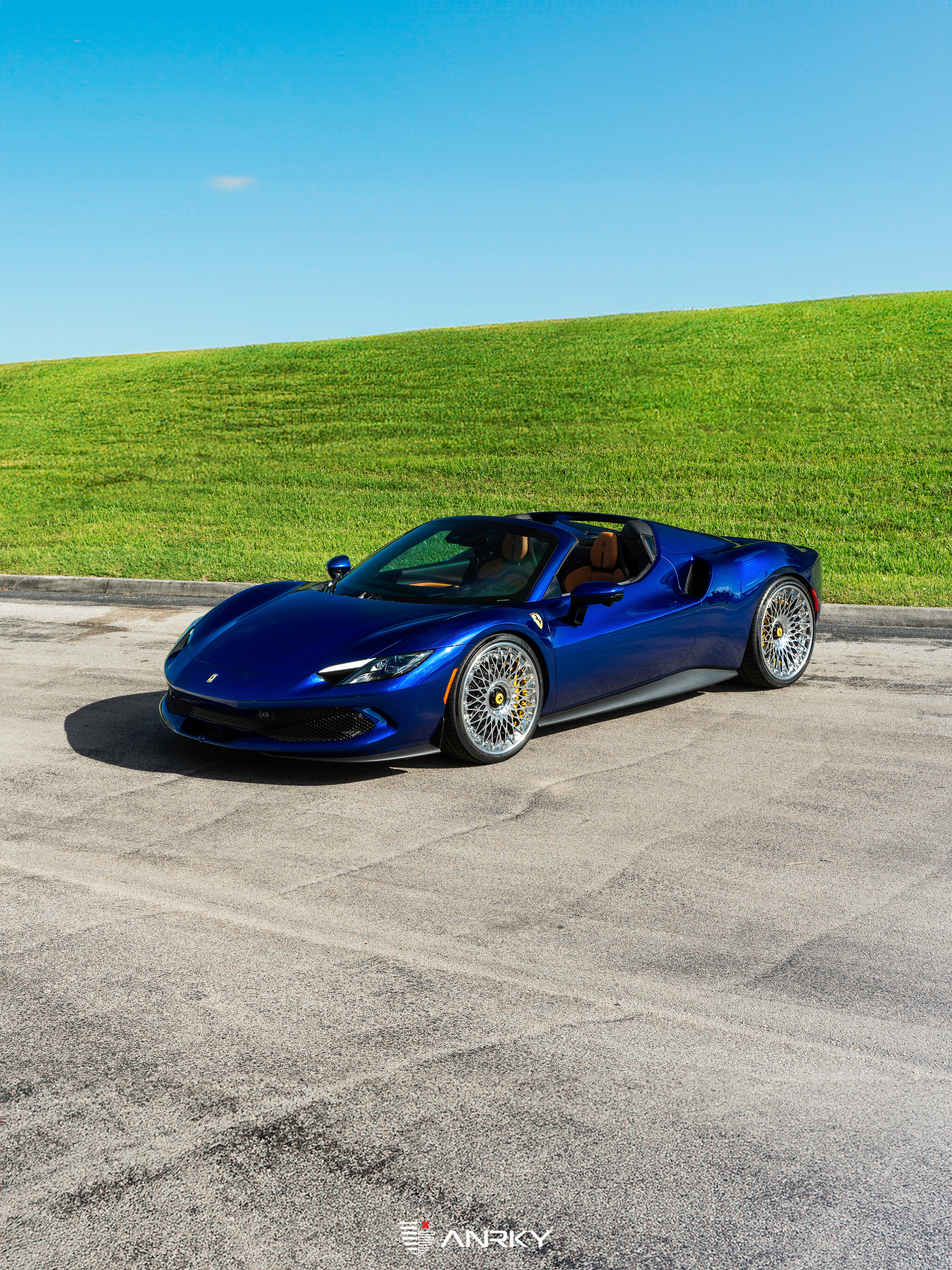 Ferrari 296 GTS | Blue Corsa | on ANRKY RS7.3 | Polished Clear