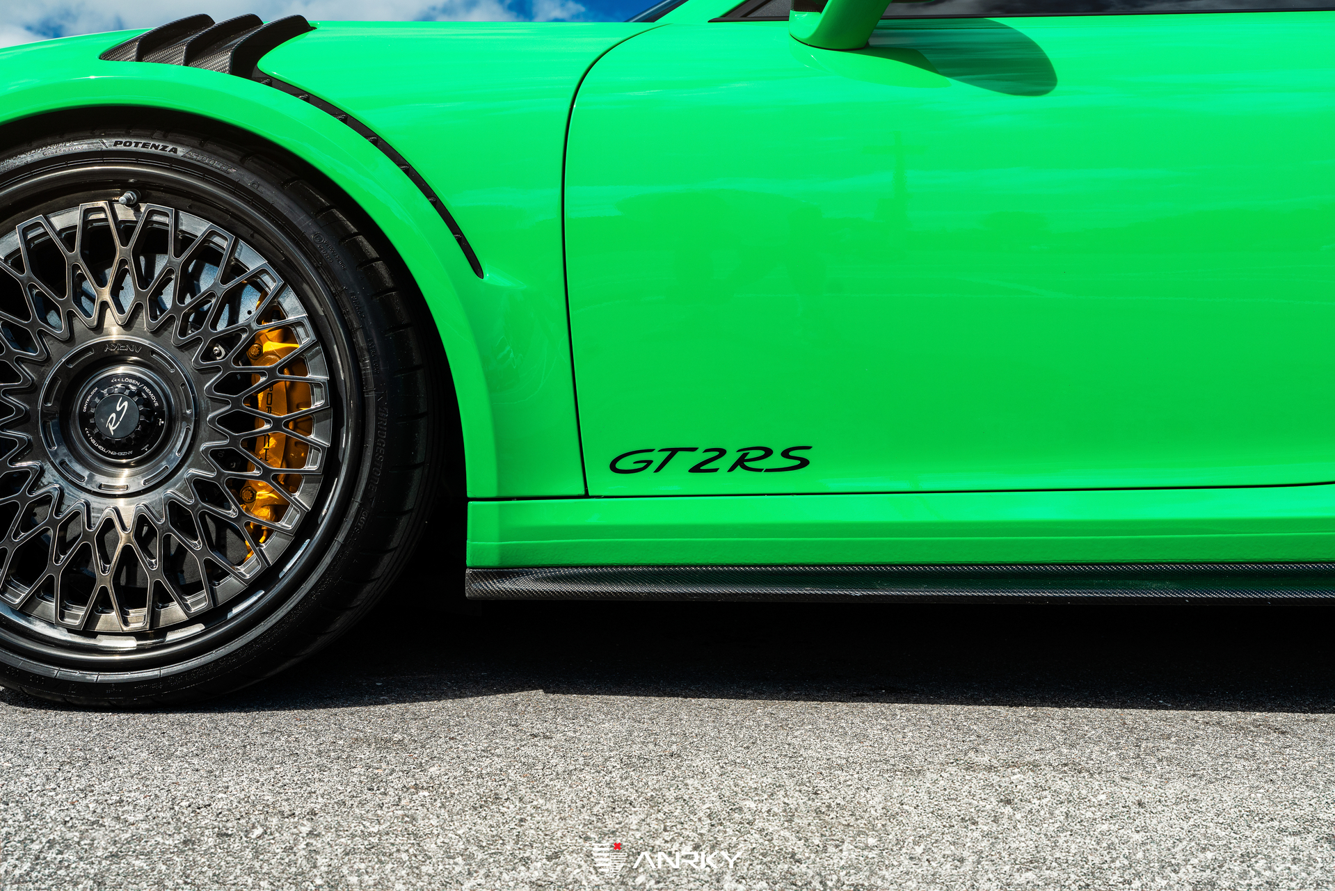 Porsche 991 GT2RS | Lizard Green | on ANRKY RS7.3 + AEROSport | Brushed Smoke