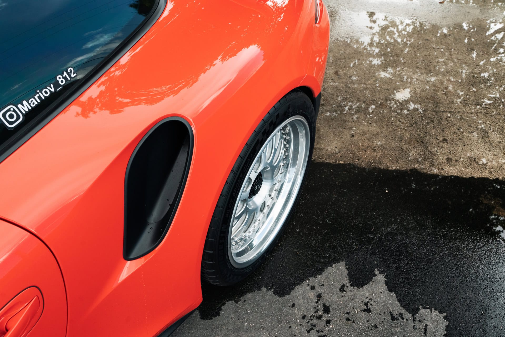 Porsche 991 GT3 RS | Lava Orange | on 1886 S014 | Brushed Clear
