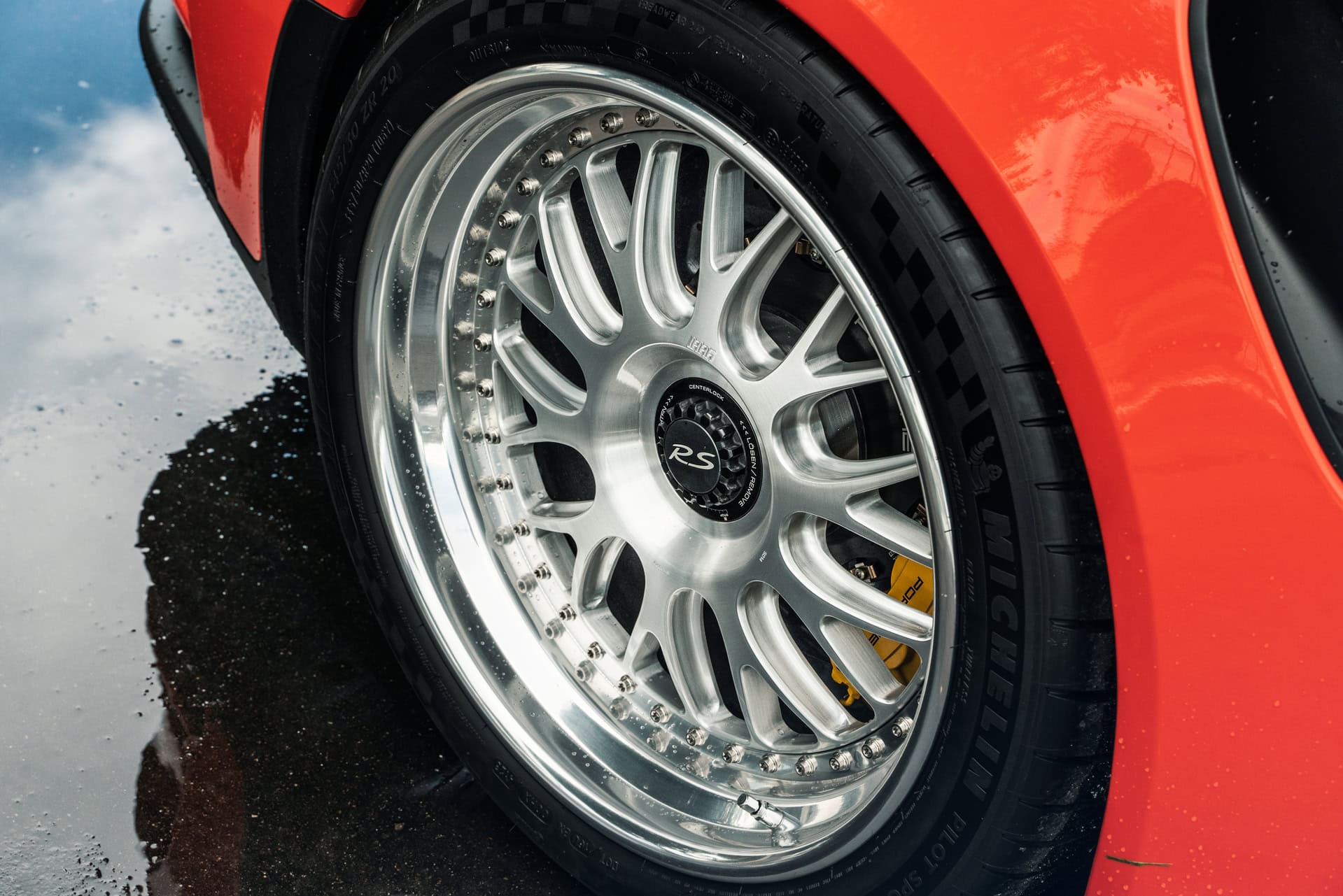 Porsche 991 GT3 RS | Lava Orange | on 1886 S014 | Brushed Clear