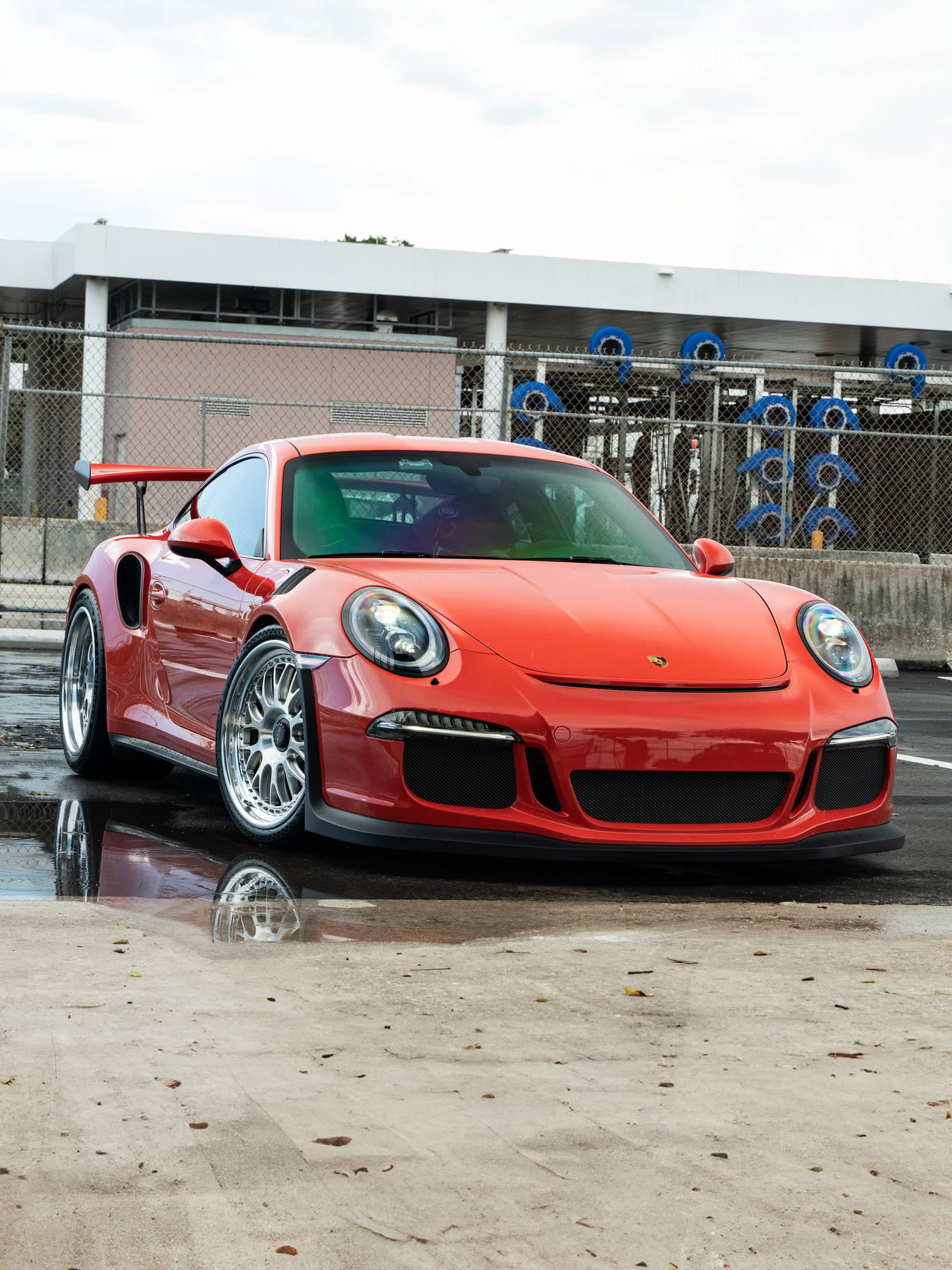 Porsche 991 GT3 RS | Lava Orange | on 1886 S014 | Brushed Clear