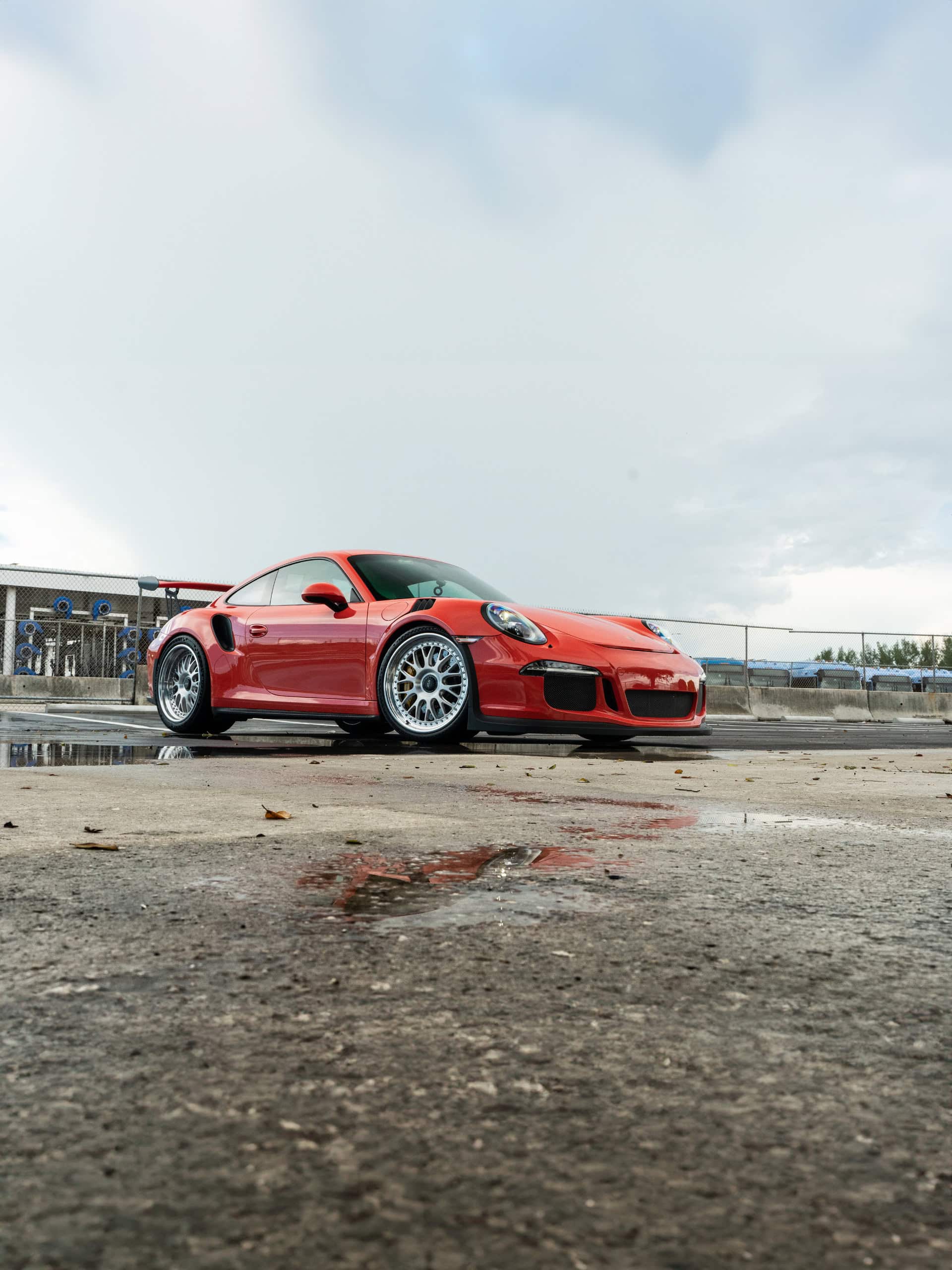 Porsche 991 GT3 RS | Lava Orange | on 1886 S014 | Brushed Clear