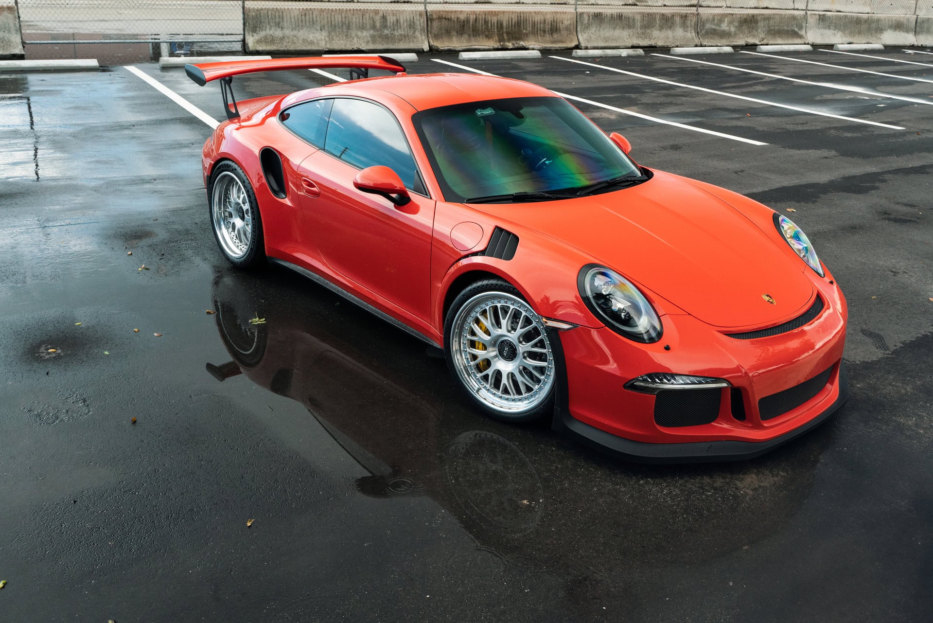 Porsche 991 GT3 RS | Lava Orange | on 1886 S014 | Brushed Clear