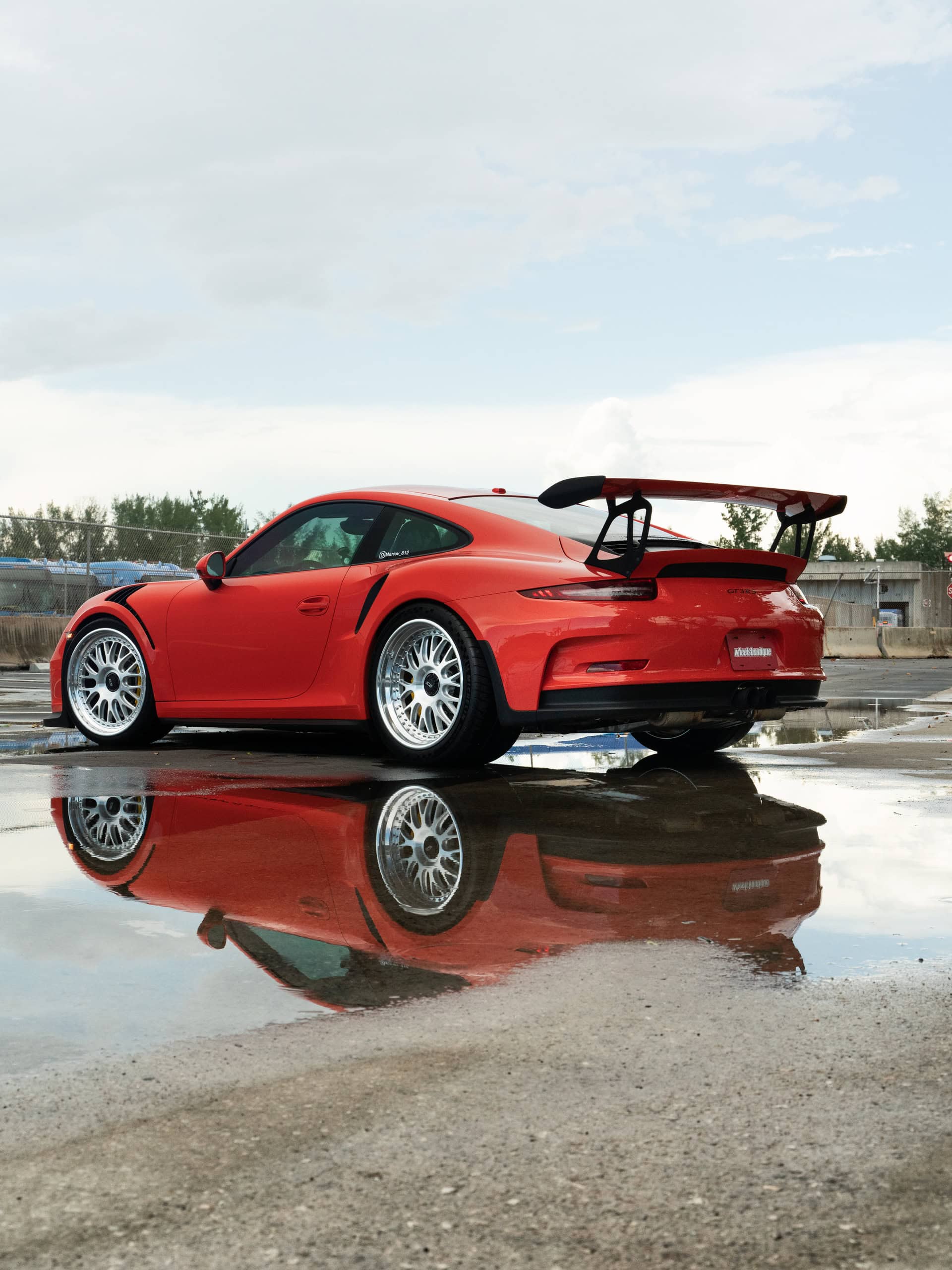 Porsche 991 GT3 RS | Lava Orange | on 1886 S014 | Brushed Clear
