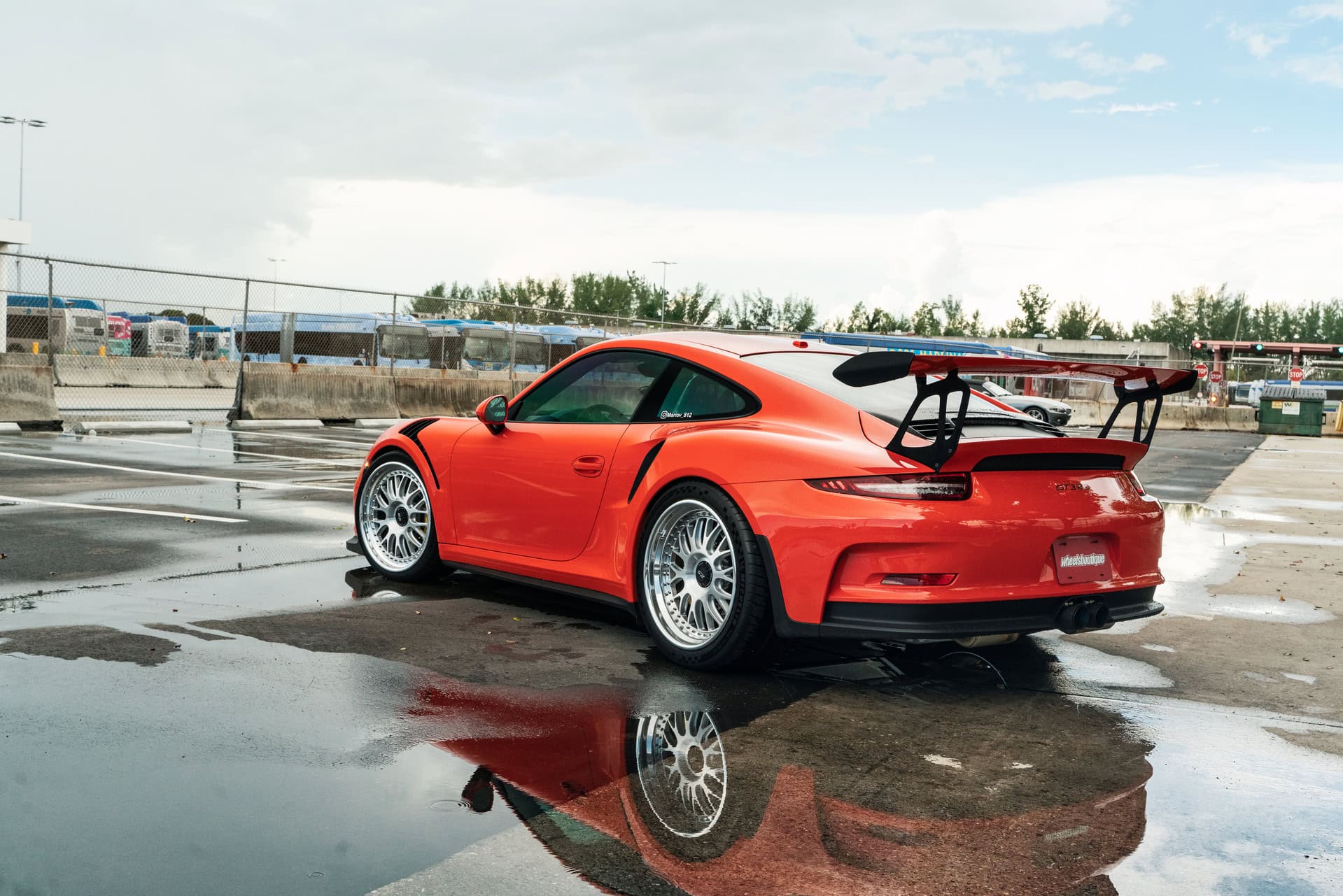 Porsche 991 GT3 RS | Lava Orange | on 1886 S014 | Brushed Clear