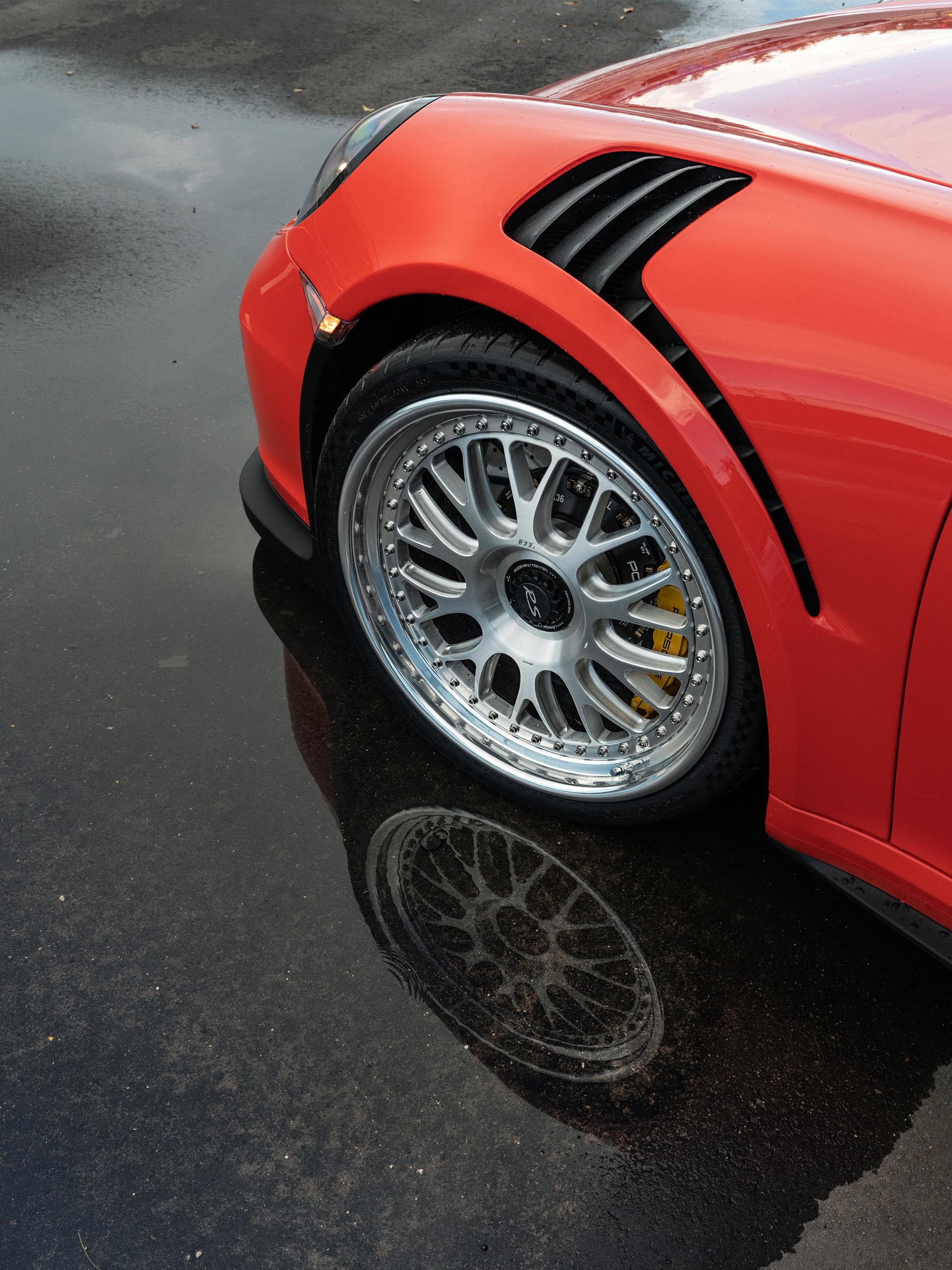 Porsche 991 GT3 RS | Lava Orange | on 1886 S014 | Brushed Clear