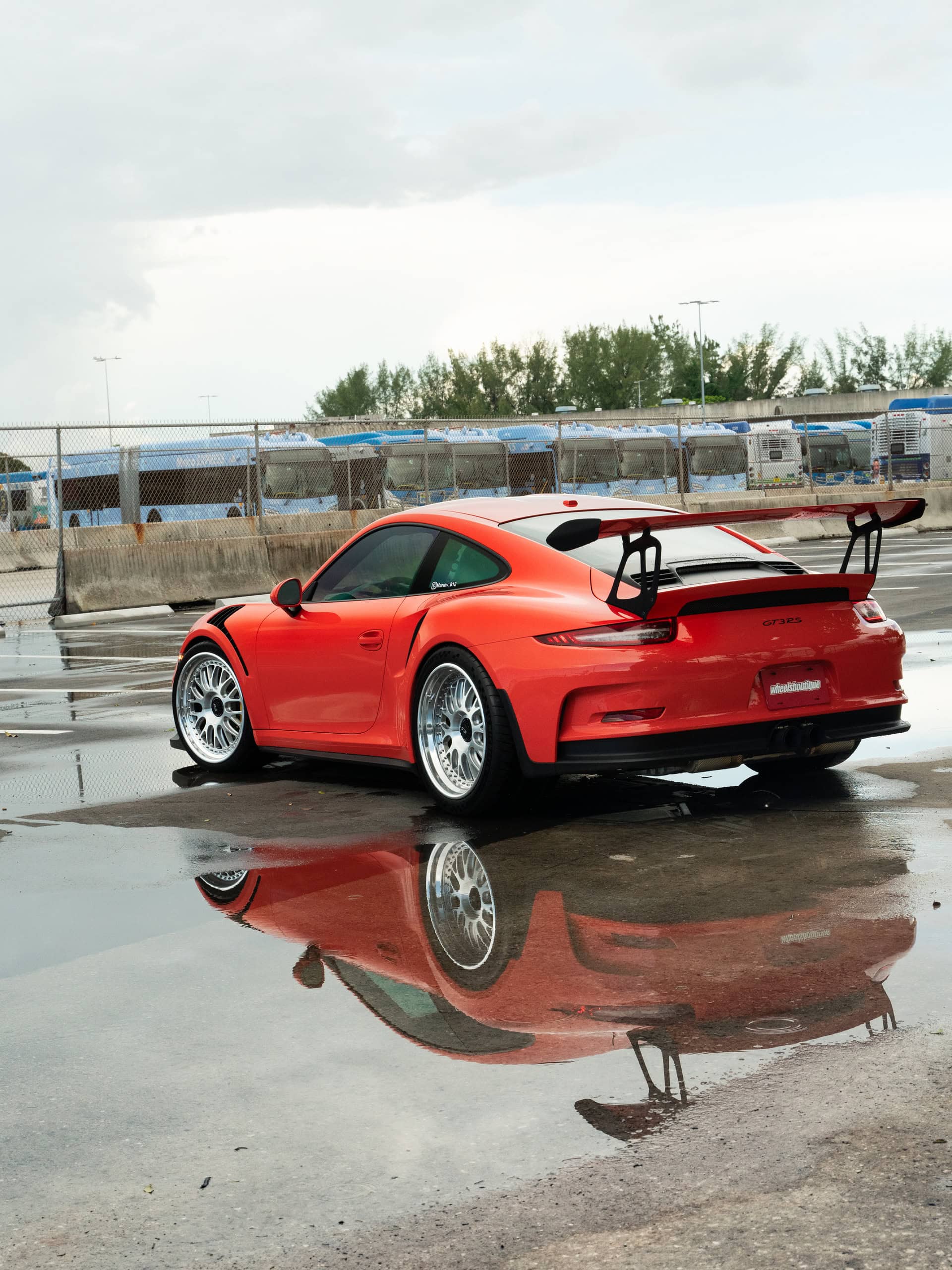 Porsche 991 GT3 RS | Lava Orange | on 1886 S014 | Brushed Clear