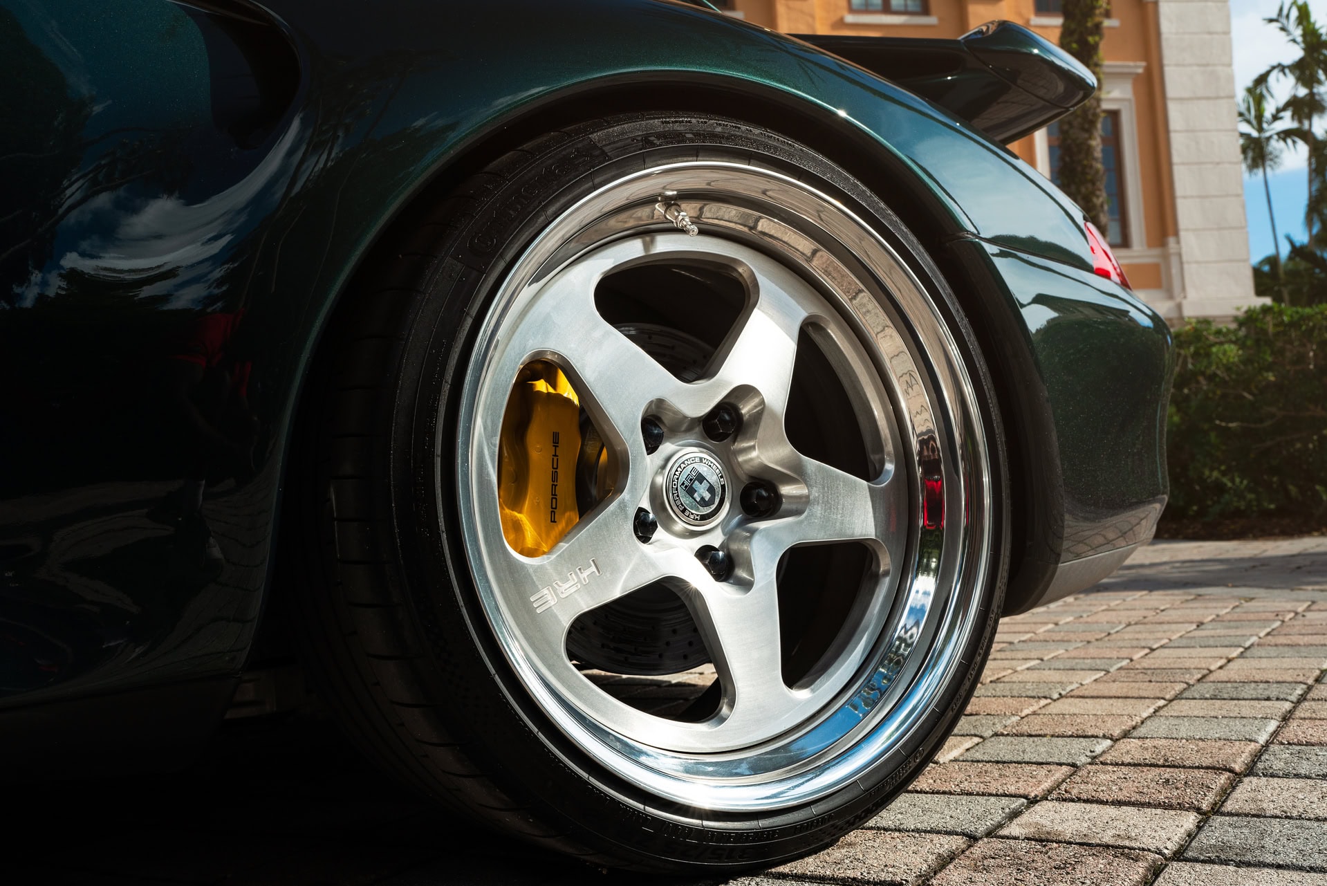 Porsche 993 Turbo S | British Racing Green | on HRE 527 S | Brushed Clear