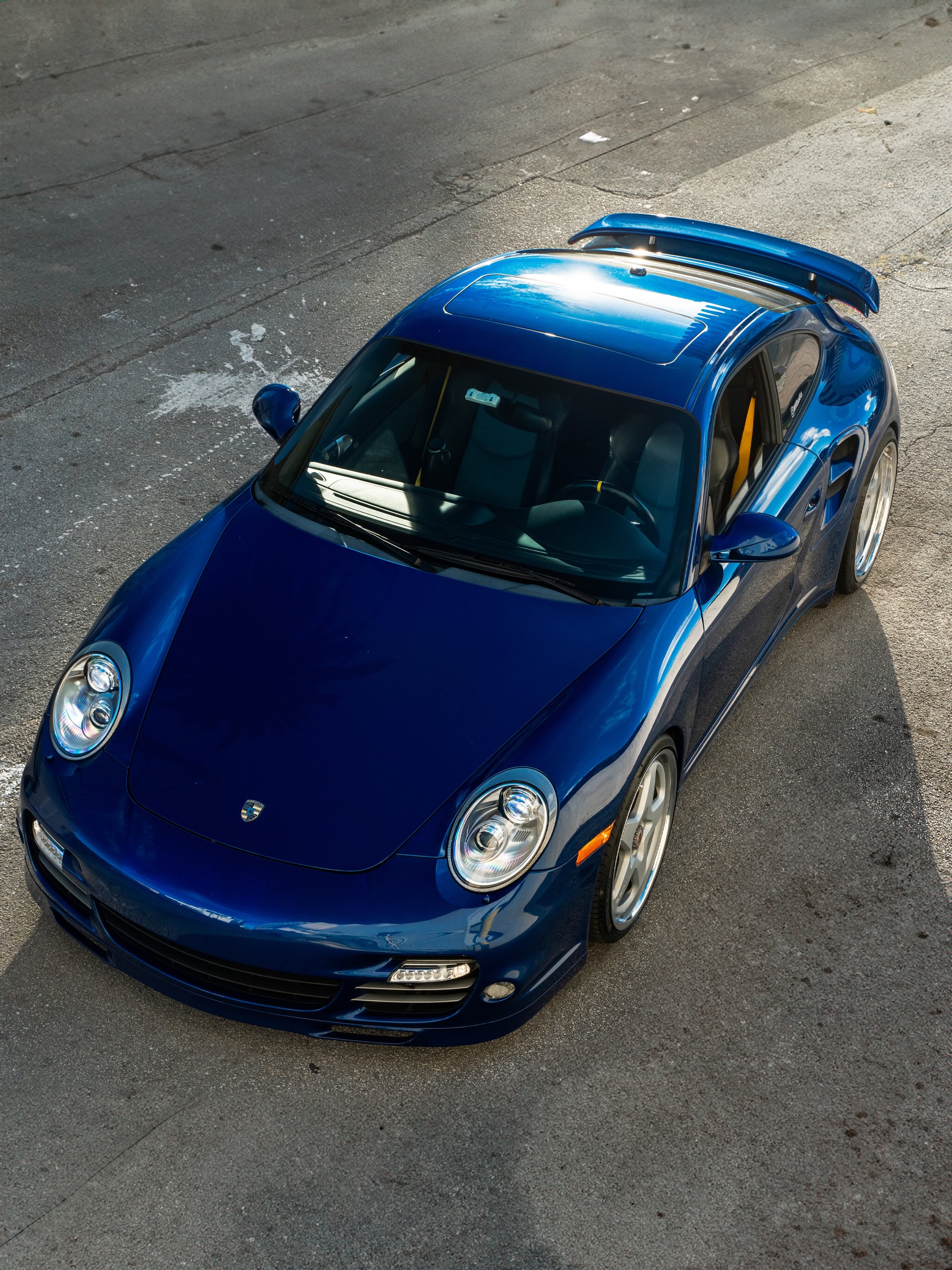 Porsche 997 Turbo | Aqua Blue Metallic | HRE 527 FMR | Satin Silver