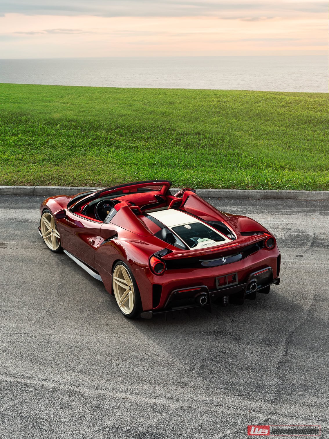 Photo 21 of Ferrari 488 Pista | Rosso Fiorano | on ANRKY XR-107 | PPG Color Match: Sabbia Del Desierto 