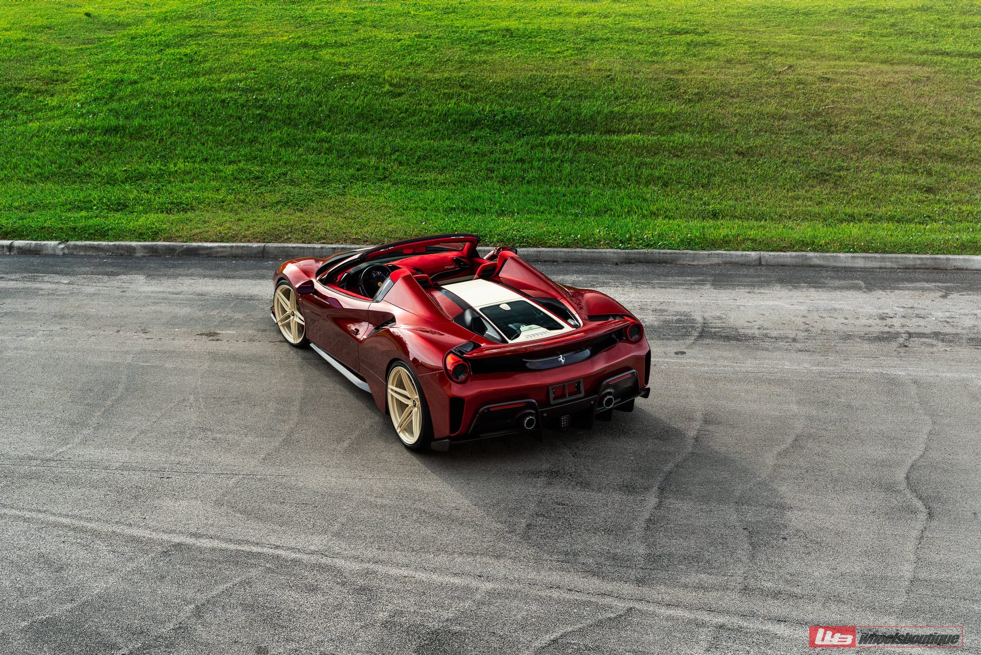 Photo 22 of Ferrari 488 Pista | Rosso Fiorano | on ANRKY XR-107 | PPG Color Match: Sabbia Del Desierto 