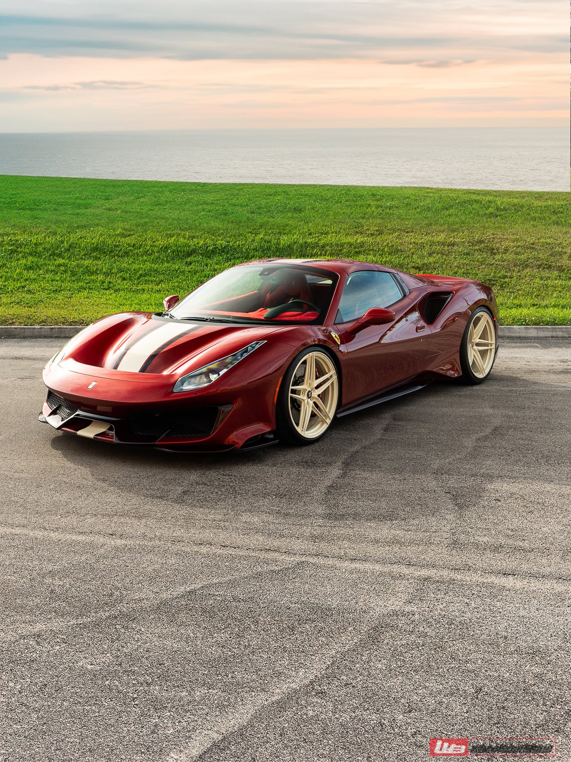 Photo 30 of Ferrari 488 Pista | Rosso Fiorano | on ANRKY XR-107 | PPG Color Match: Sabbia Del Desierto 