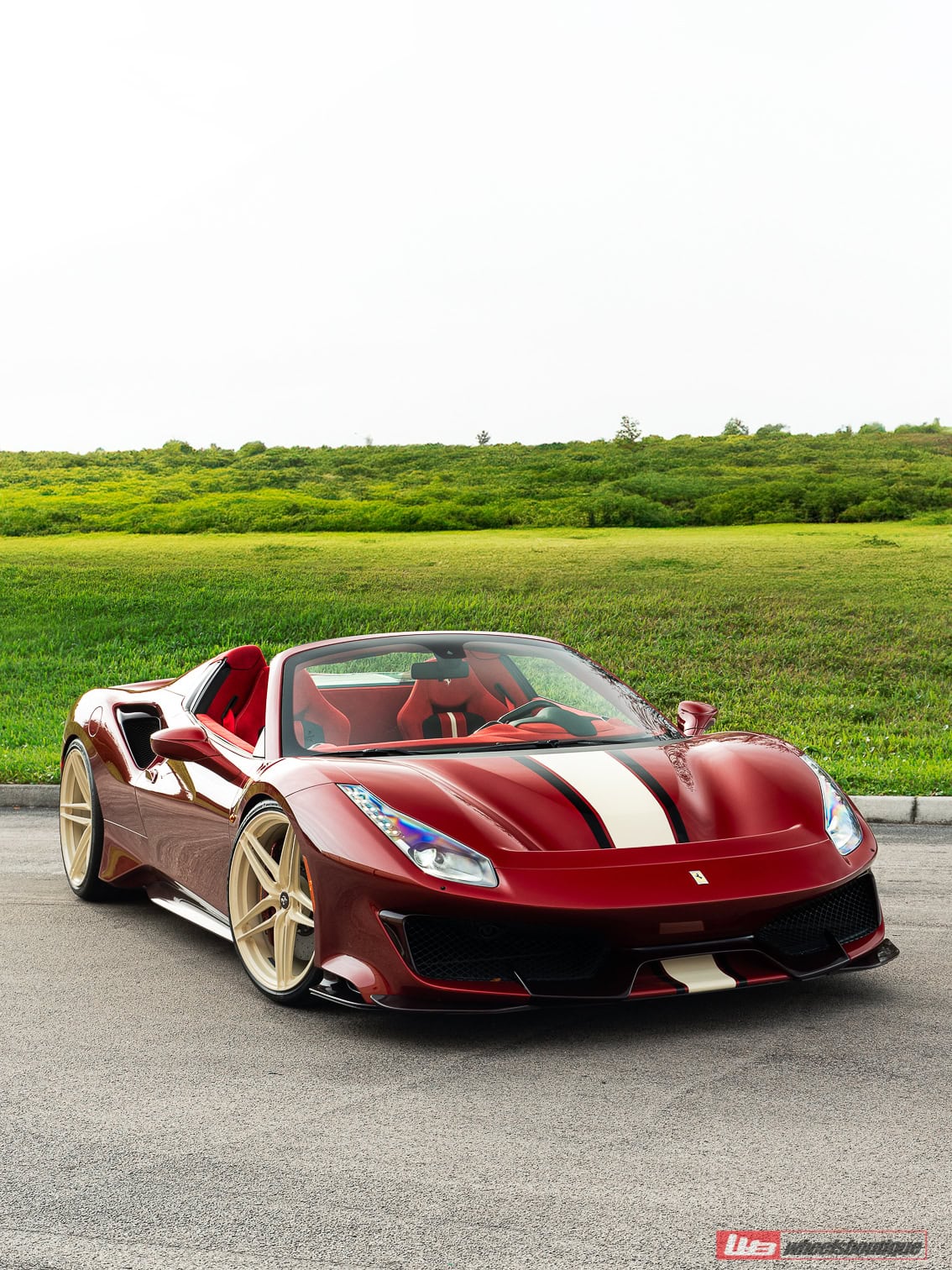 Photo 32 of Ferrari 488 Pista | Rosso Fiorano | on ANRKY XR-107 | PPG Color Match: Sabbia Del Desierto 