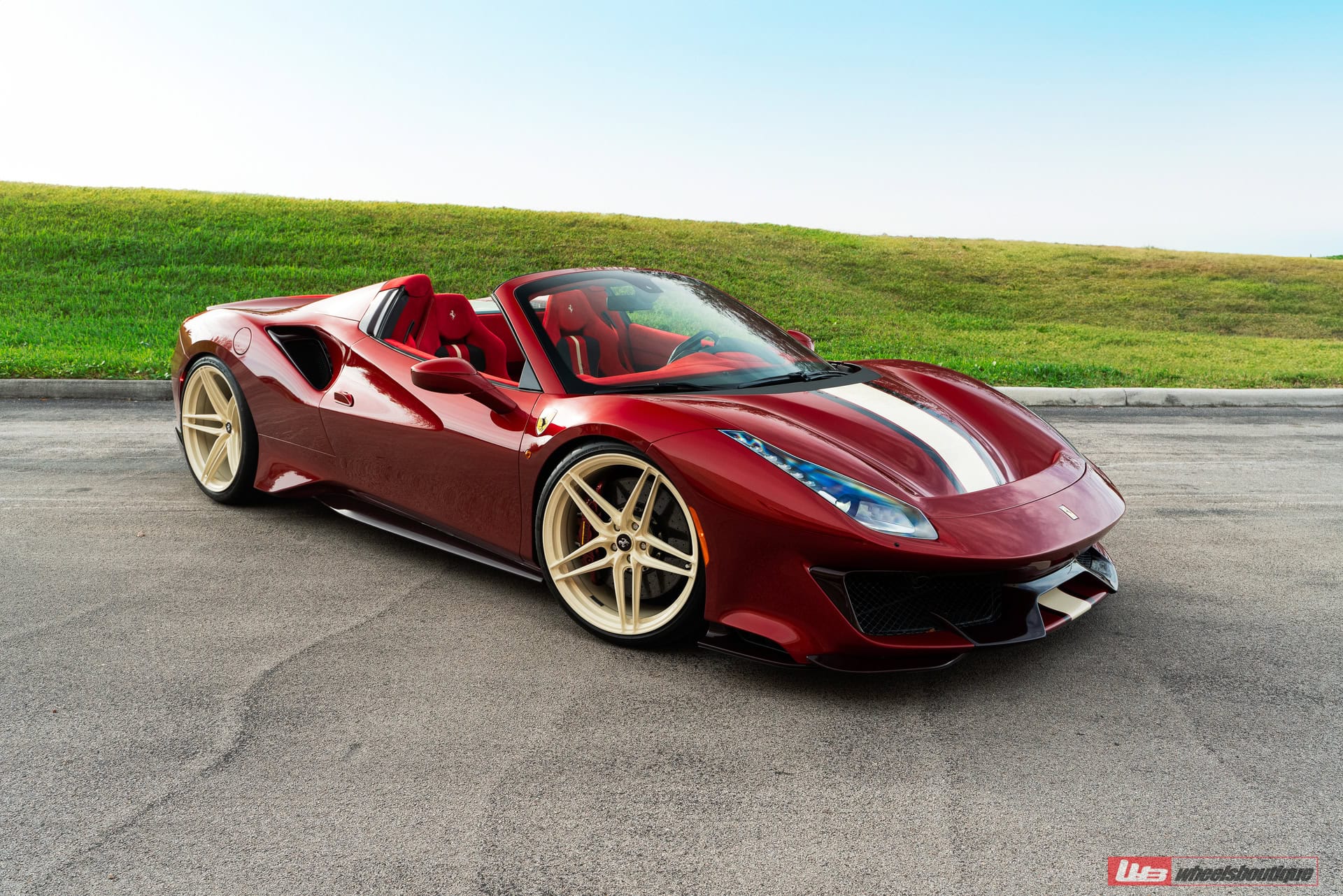 Photo 34 of Ferrari 488 Pista | Rosso Fiorano | on ANRKY XR-107 | PPG Color Match: Sabbia Del Desierto 