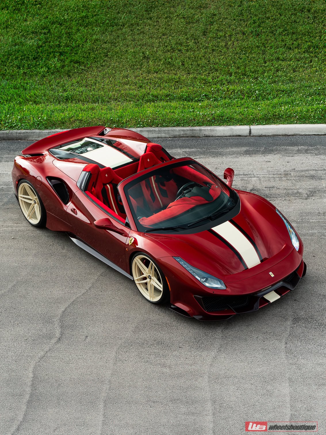 Ferrari 488 Pista | Rosso Fiorano | on ANRKY XR-107 | PPG Color Match: Sabbia Del Desierto 