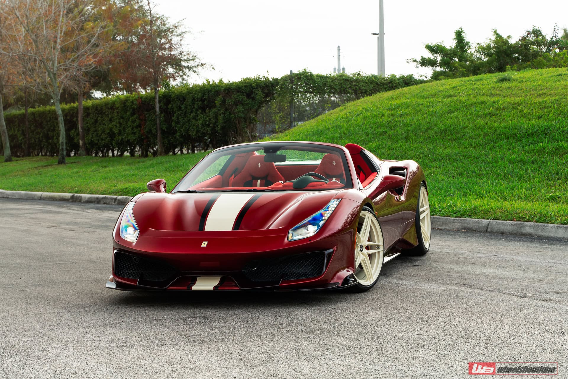 Ferrari 488 Pista | Rosso Fiorano | on ANRKY XR-107 | PPG Color Match: Sabbia Del Desierto 