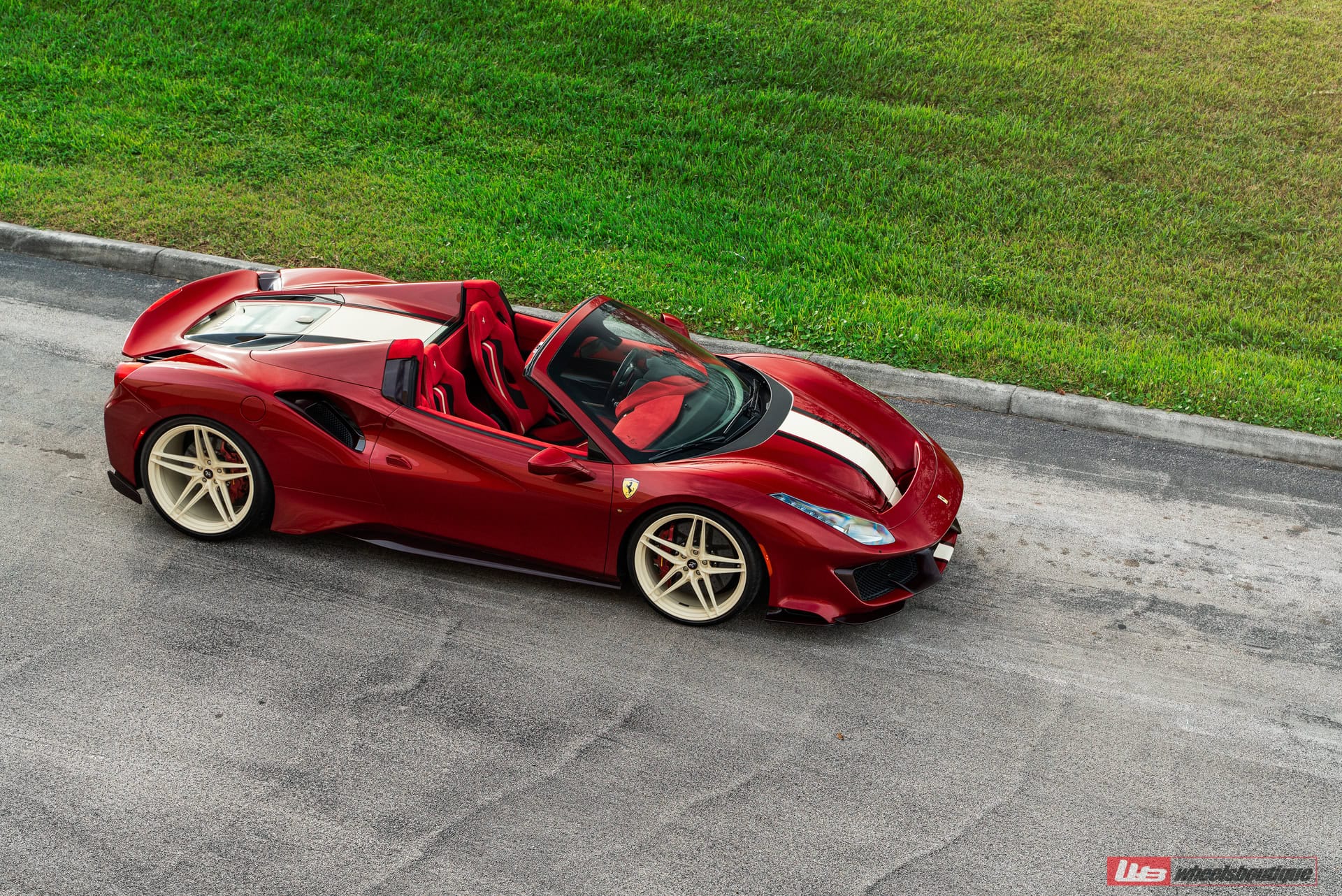 Ferrari 488 Pista | Rosso Fiorano | on ANRKY XR-107 | PPG Color Match: Sabbia Del Desierto 