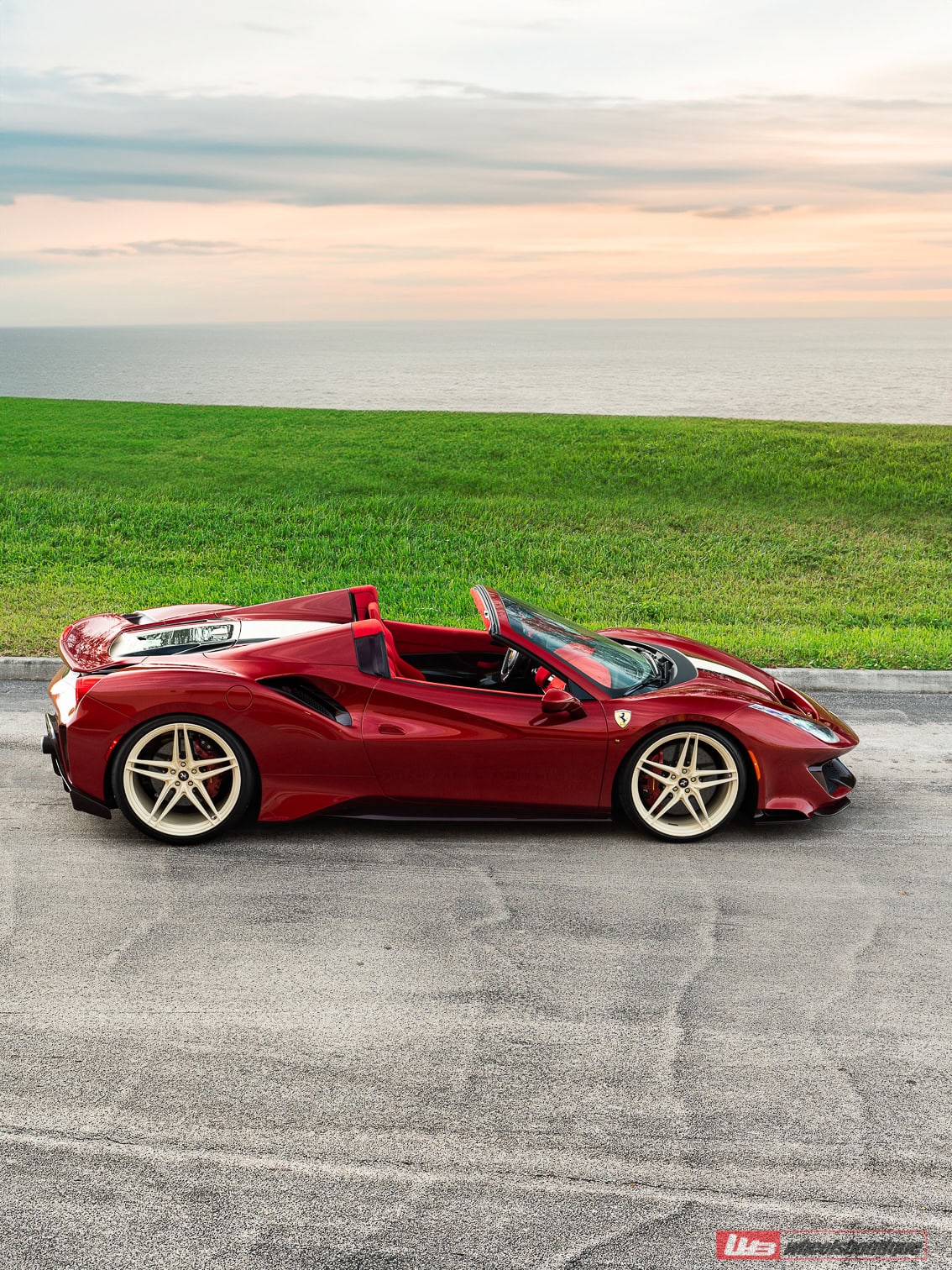 Ferrari 488 Pista | Rosso Fiorano | on ANRKY XR-107 | PPG Color Match: Sabbia Del Desierto 