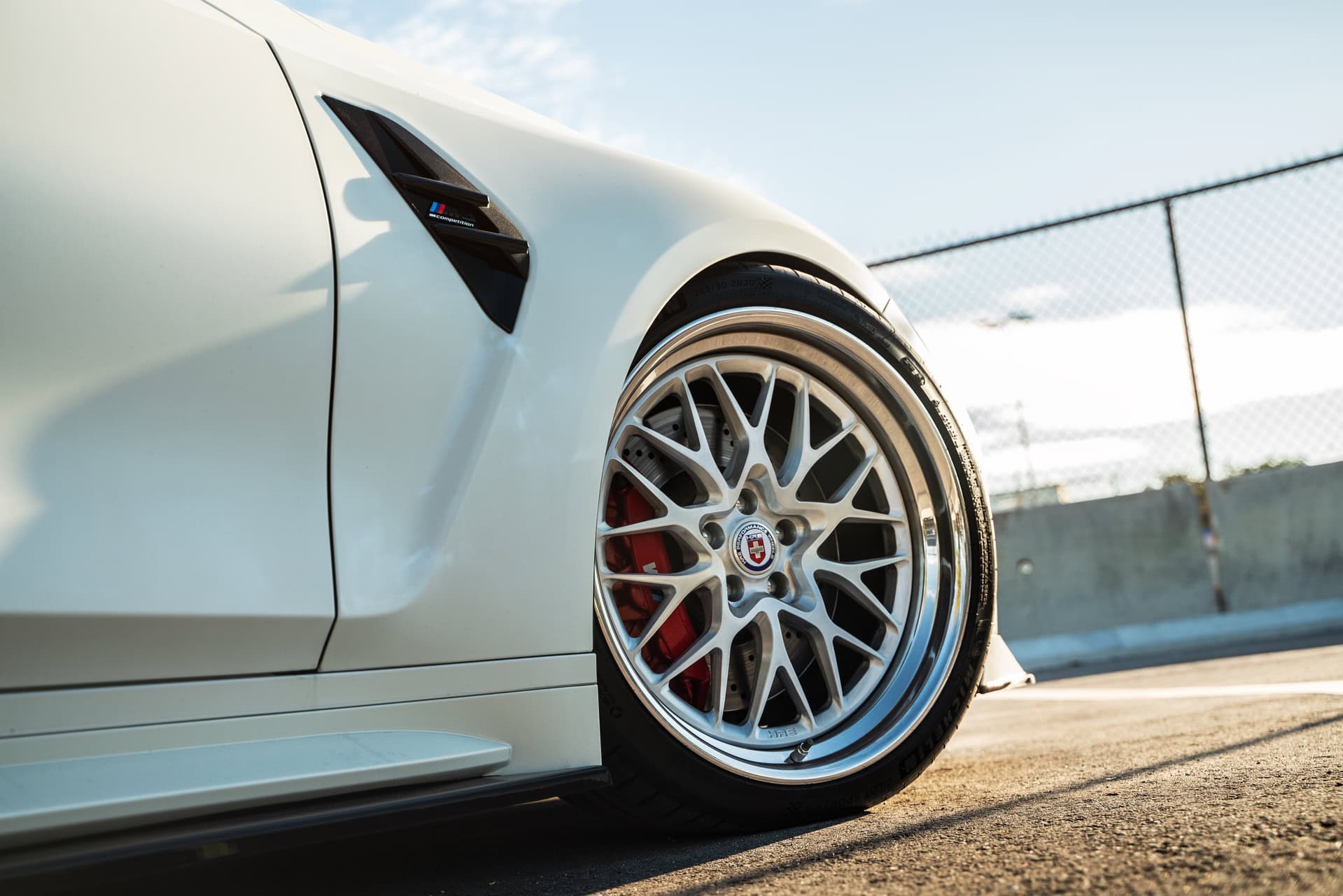 BMW G80 M3 | Alpine White | on HRE 520 FMR | Brushed Clear