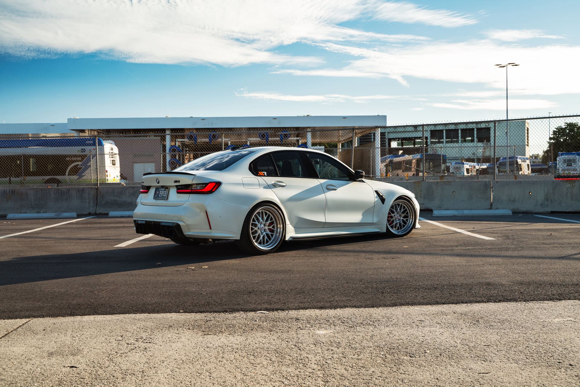 BMW G80 M3 | Alpine White | on HRE 520 FMR | Brushed Clear