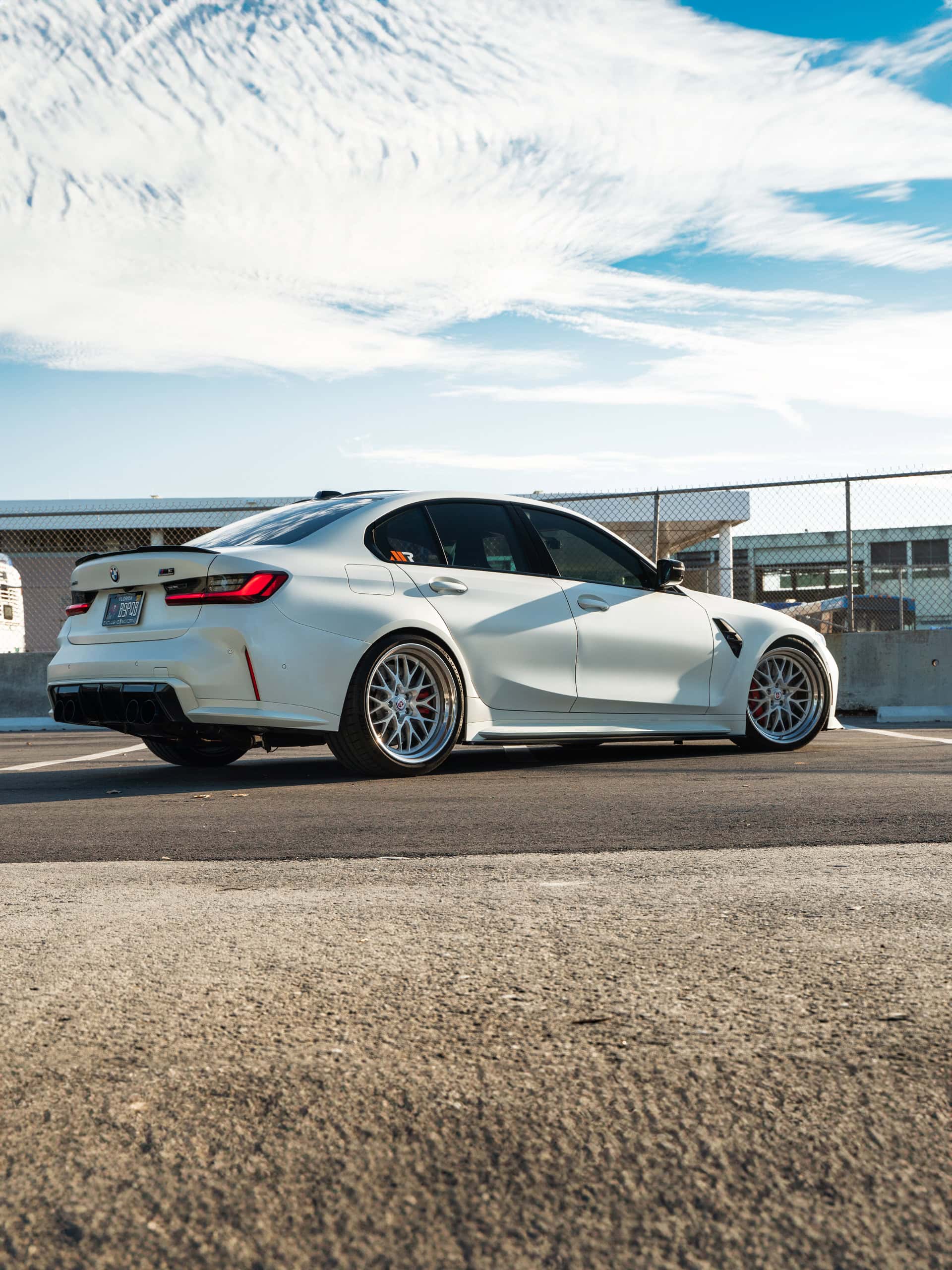 BMW G80 M3 | Alpine White | on HRE 520 FMR | Brushed Clear