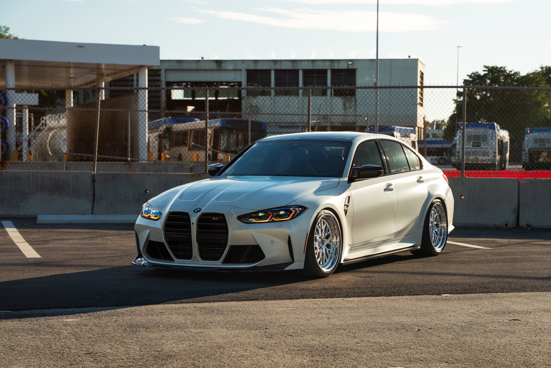 BMW G80 M3 | Alpine White | on HRE 520 FMR | Brushed Clear