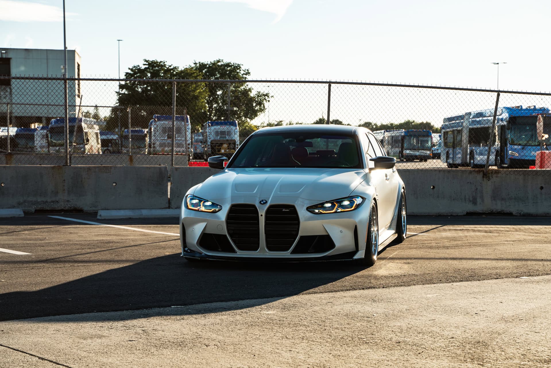 BMW G80 M3 | Alpine White | on HRE 520 FMR | Brushed Clear