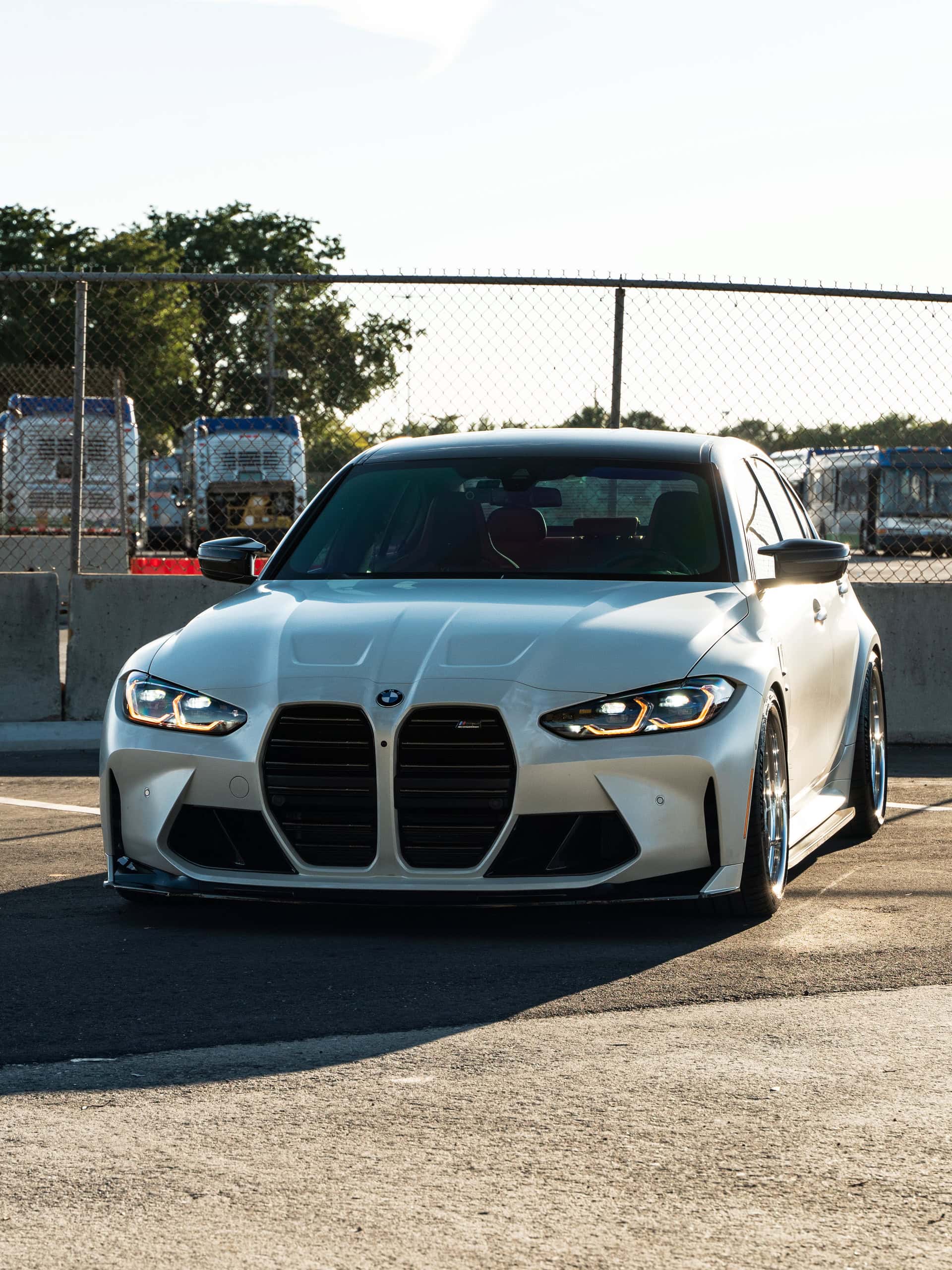 BMW G80 M3 | Alpine White | on HRE 520 FMR | Brushed Clear