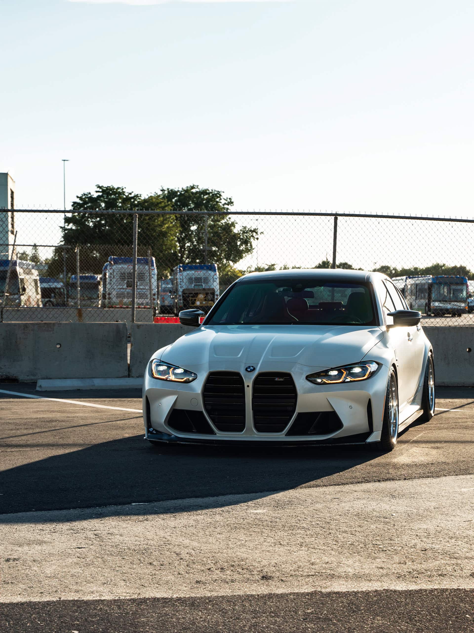 BMW G80 M3 | Alpine White | on HRE 520 FMR | Brushed Clear