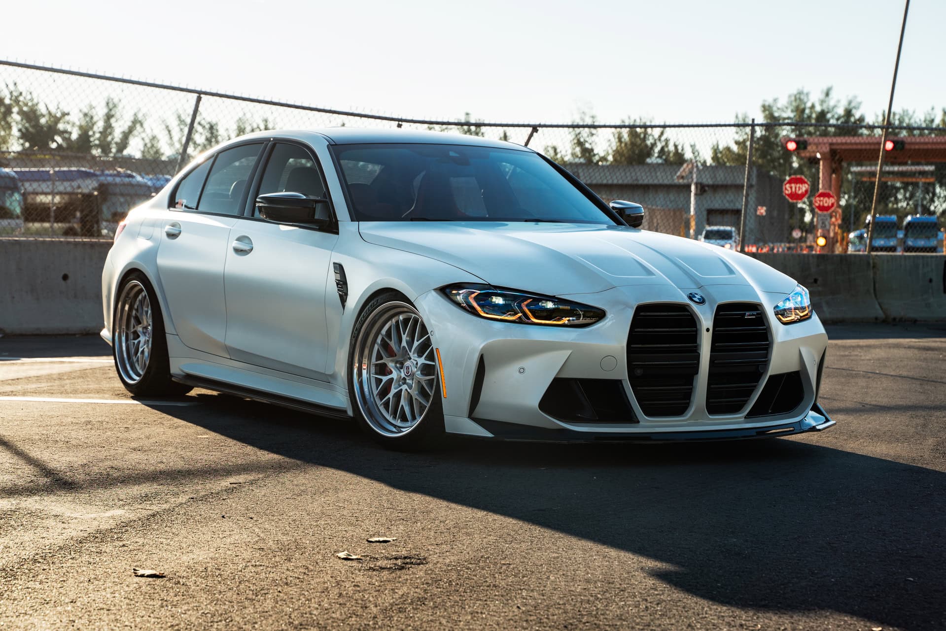 BMW G80 M3 | Alpine White | on HRE 520 FMR | Brushed Clear
