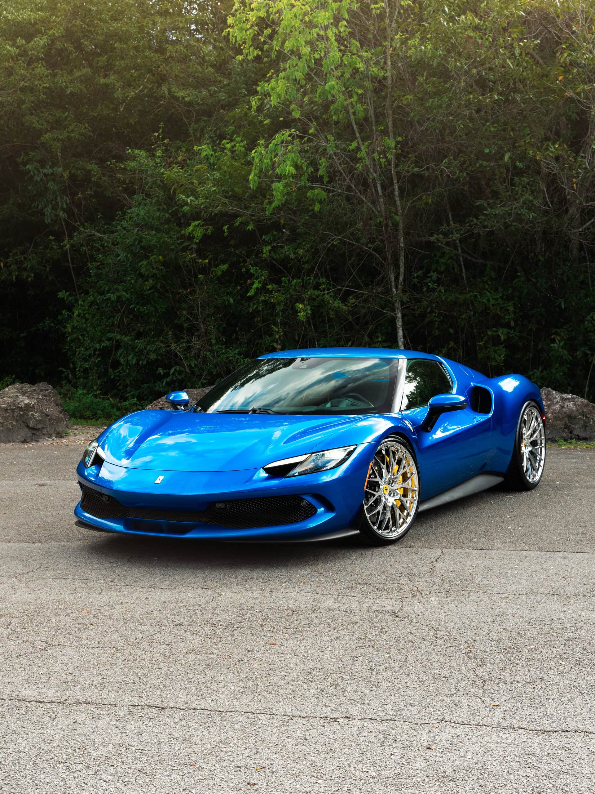 Ferrari 296 GTB | Blue Corsa | on HRE 520M | Polished Clear