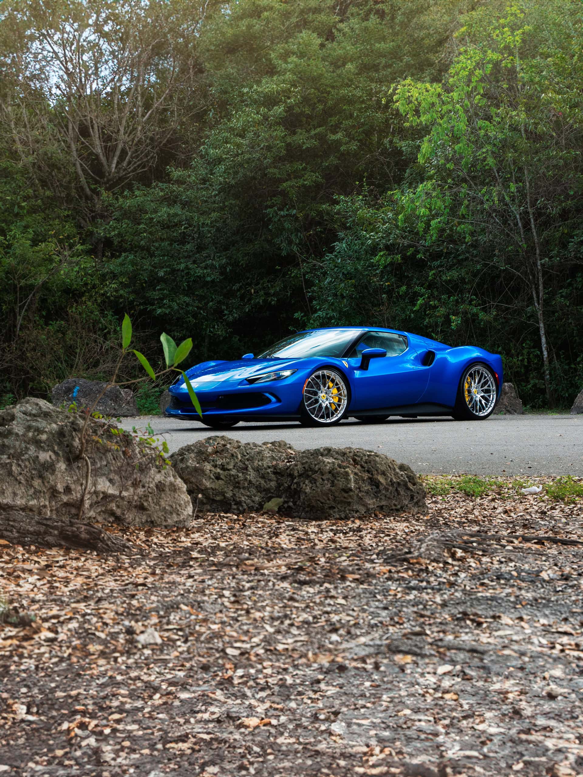 Ferrari 296 GTB | Blue Corsa | on HRE 520M | Polished Clear