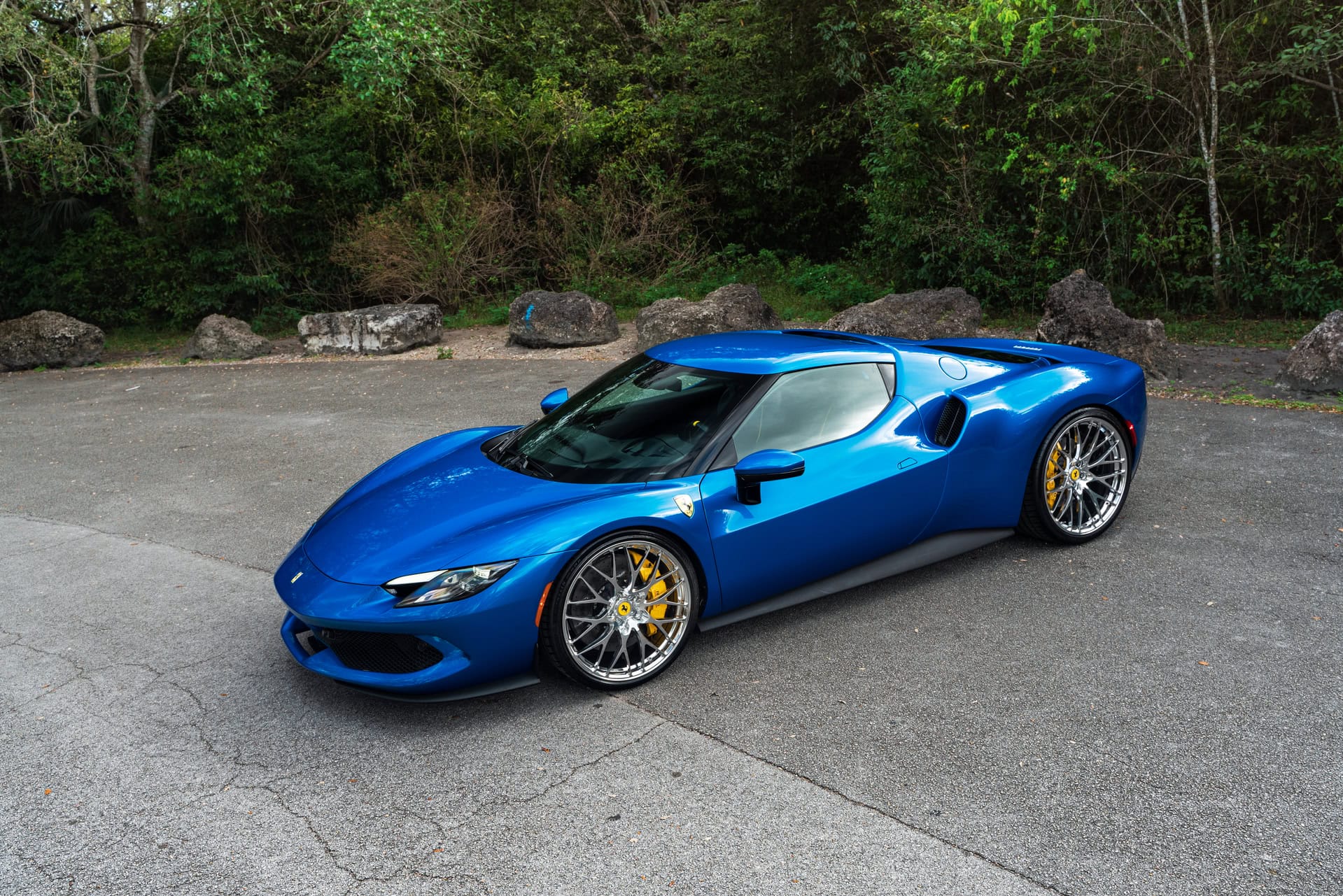 Ferrari 296 GTB | Blue Corsa | on HRE 520M | Polished Clear