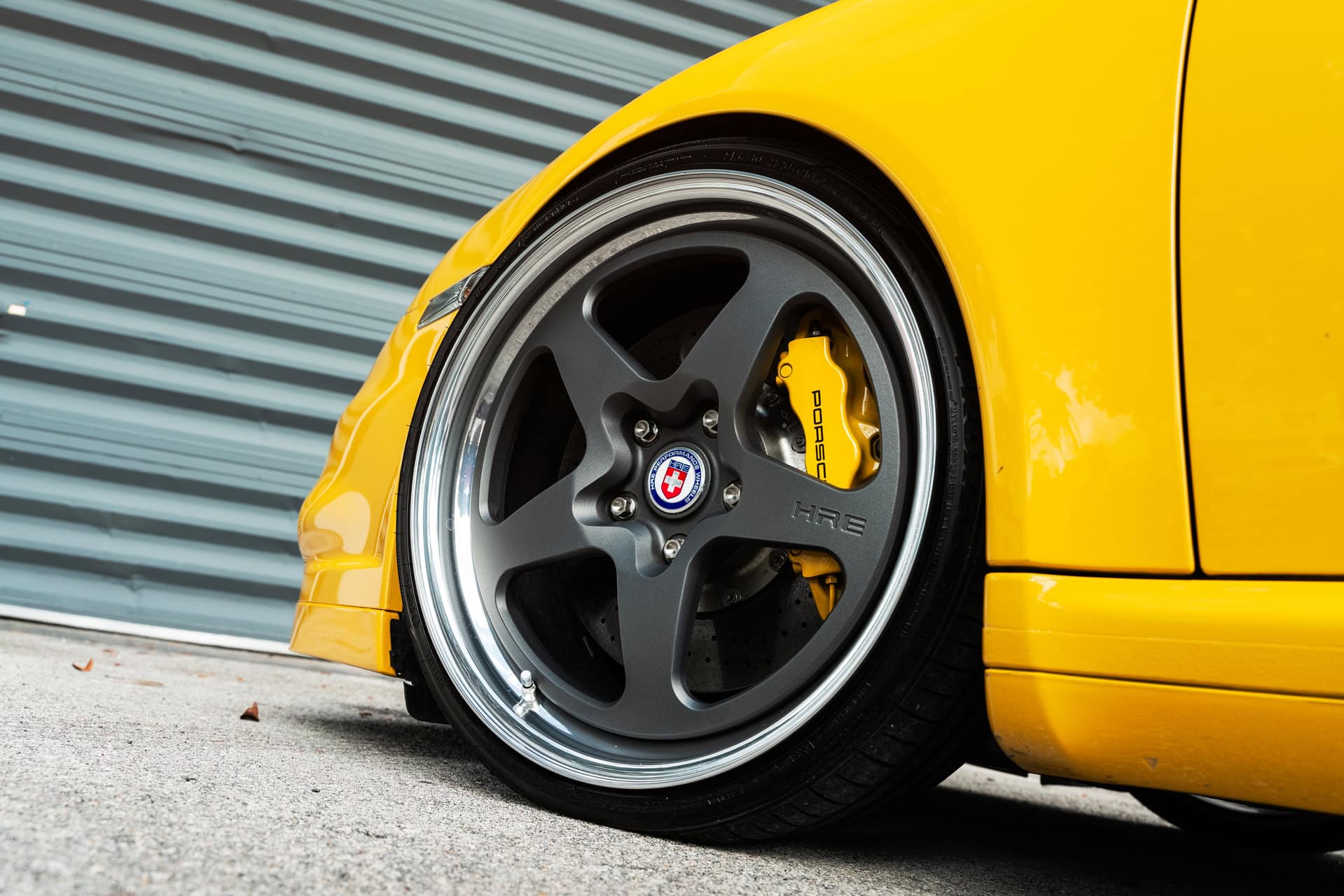 Porsche 997 Turbo | Signal Yellow | on HRE 527 FMR | Satin Charcoal