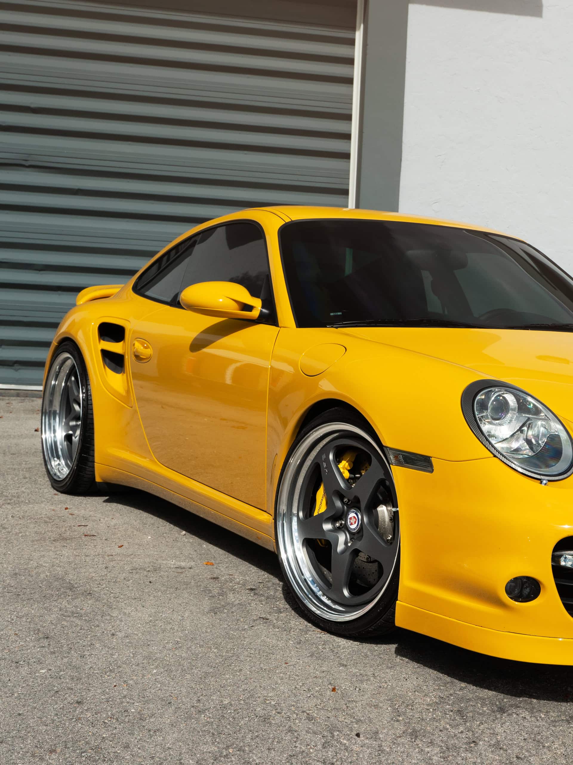 Porsche 997 Turbo | Signal Yellow | on HRE 527 FMR | Satin Charcoal
