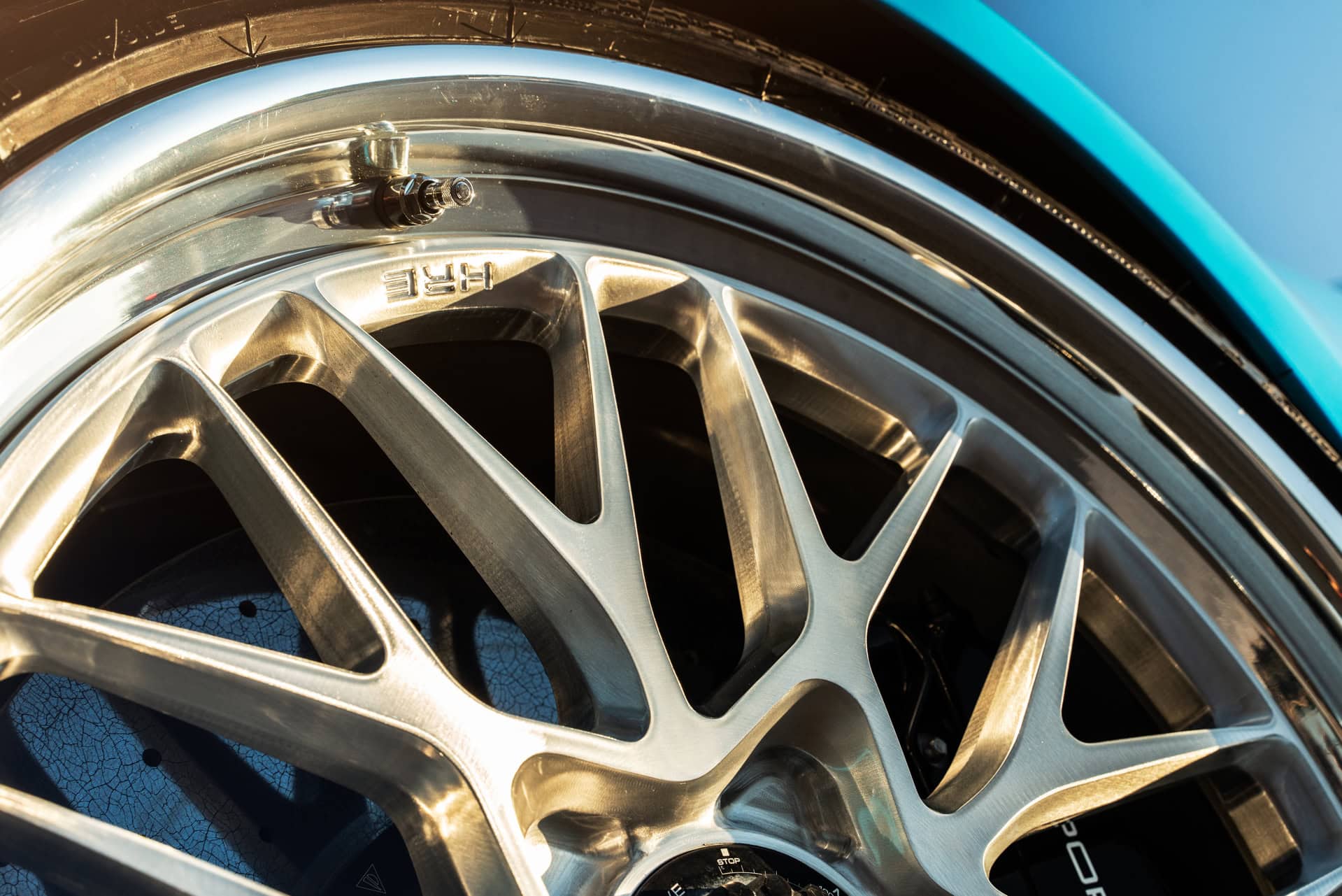 Porsche 992.1 Turbo S | Riviera Blue| on HRE 520 FMR | Brushed Clear
