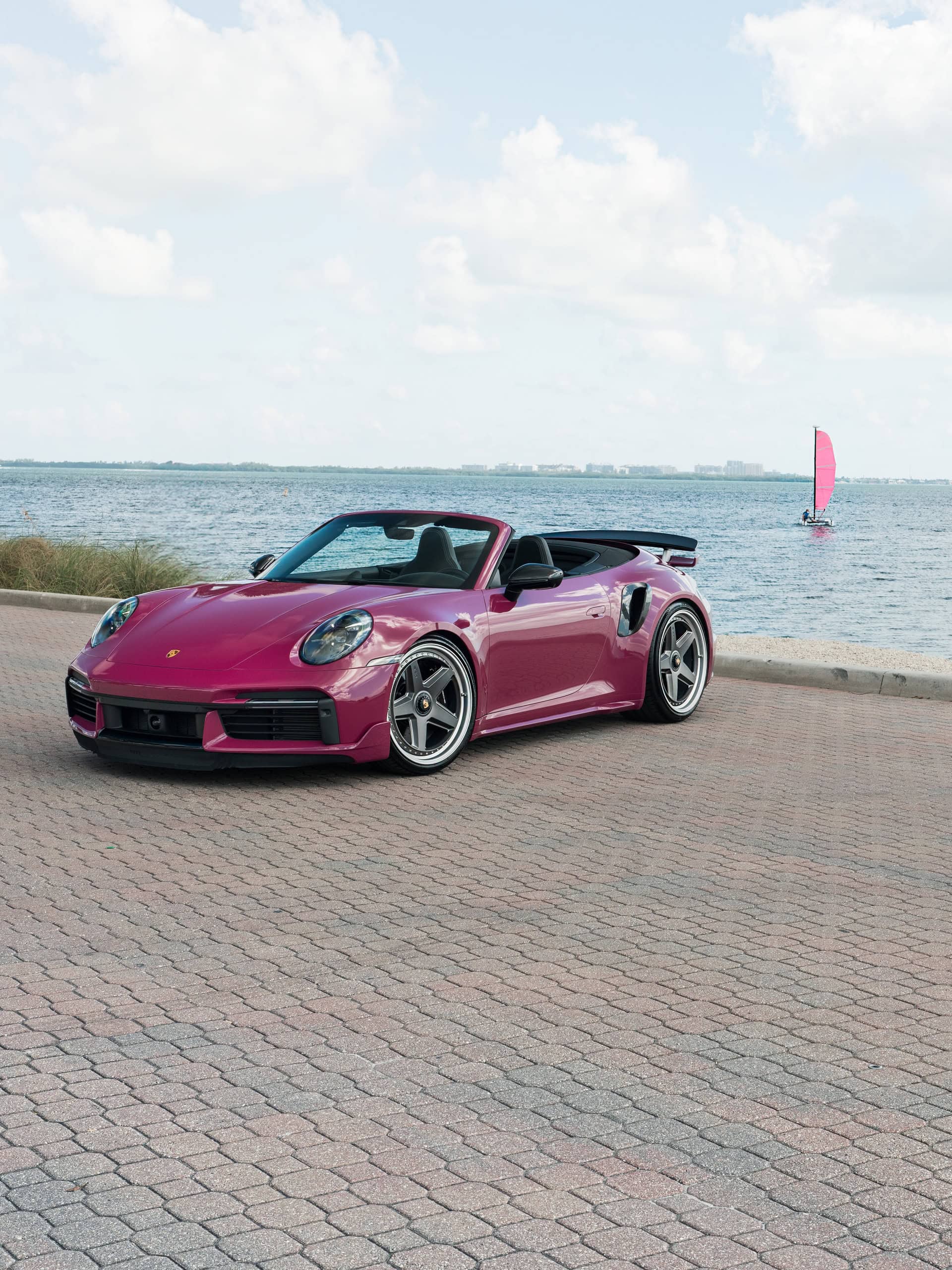 Porsche 992.1 Turbo S | Ruby Star | on HRE 517 FMR | Frozen Polished Dark Clear