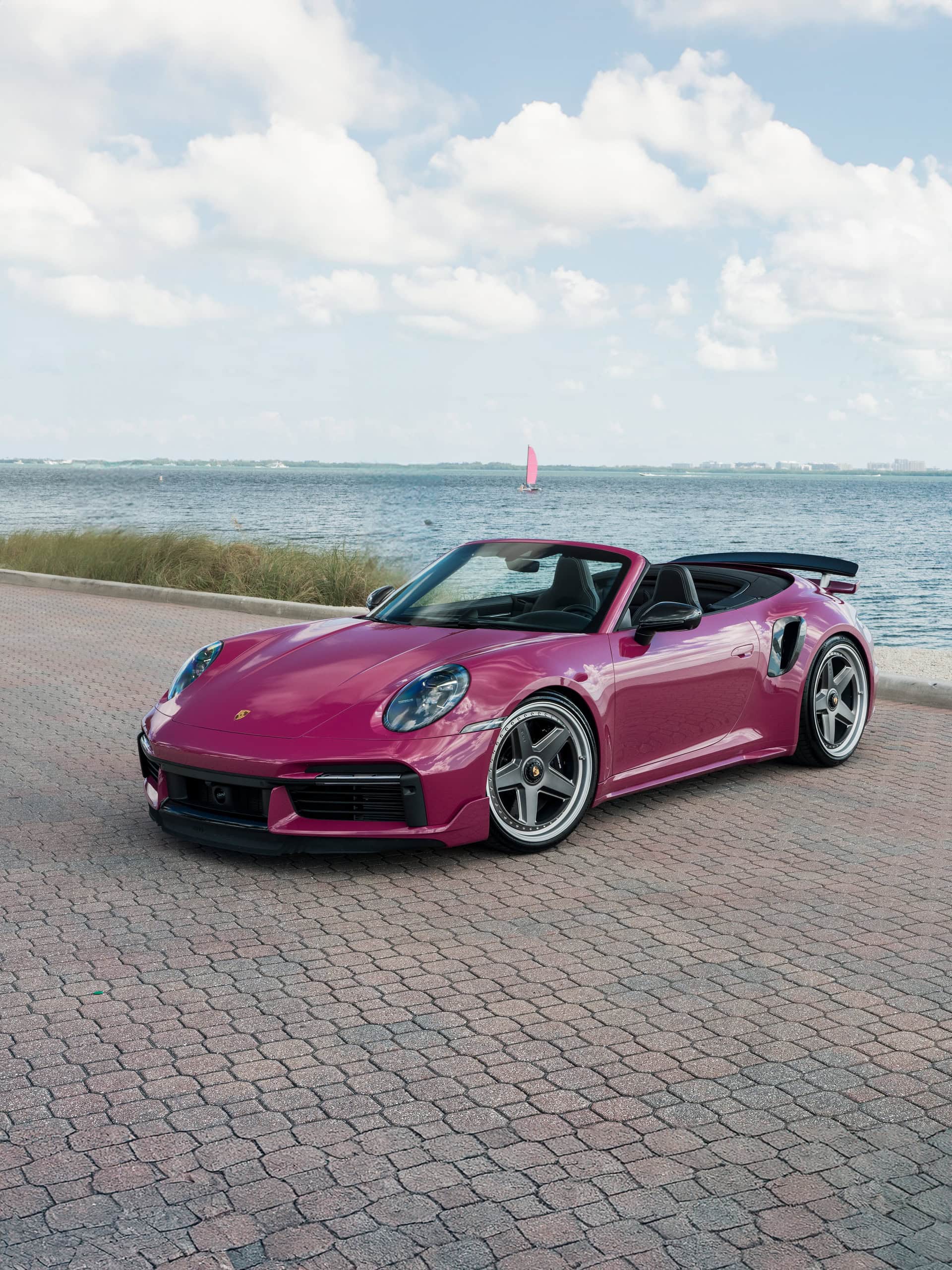 Porsche 992.1 Turbo S | Ruby Star | on HRE 517 FMR | Frozen Polished Dark Clear