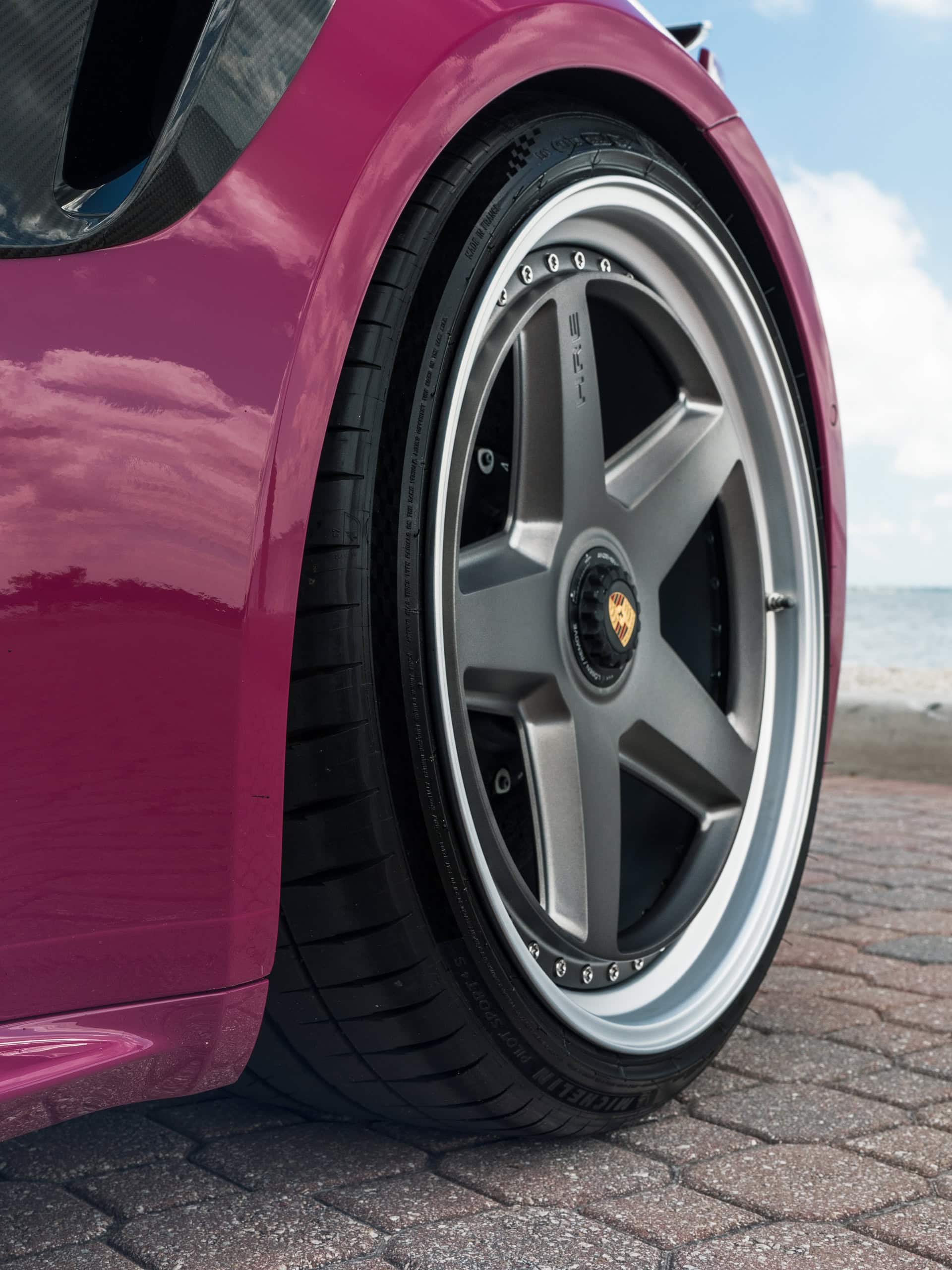 Porsche 992.1 Turbo S | Ruby Star | on HRE 517 FMR | Frozen Polished Dark Clear