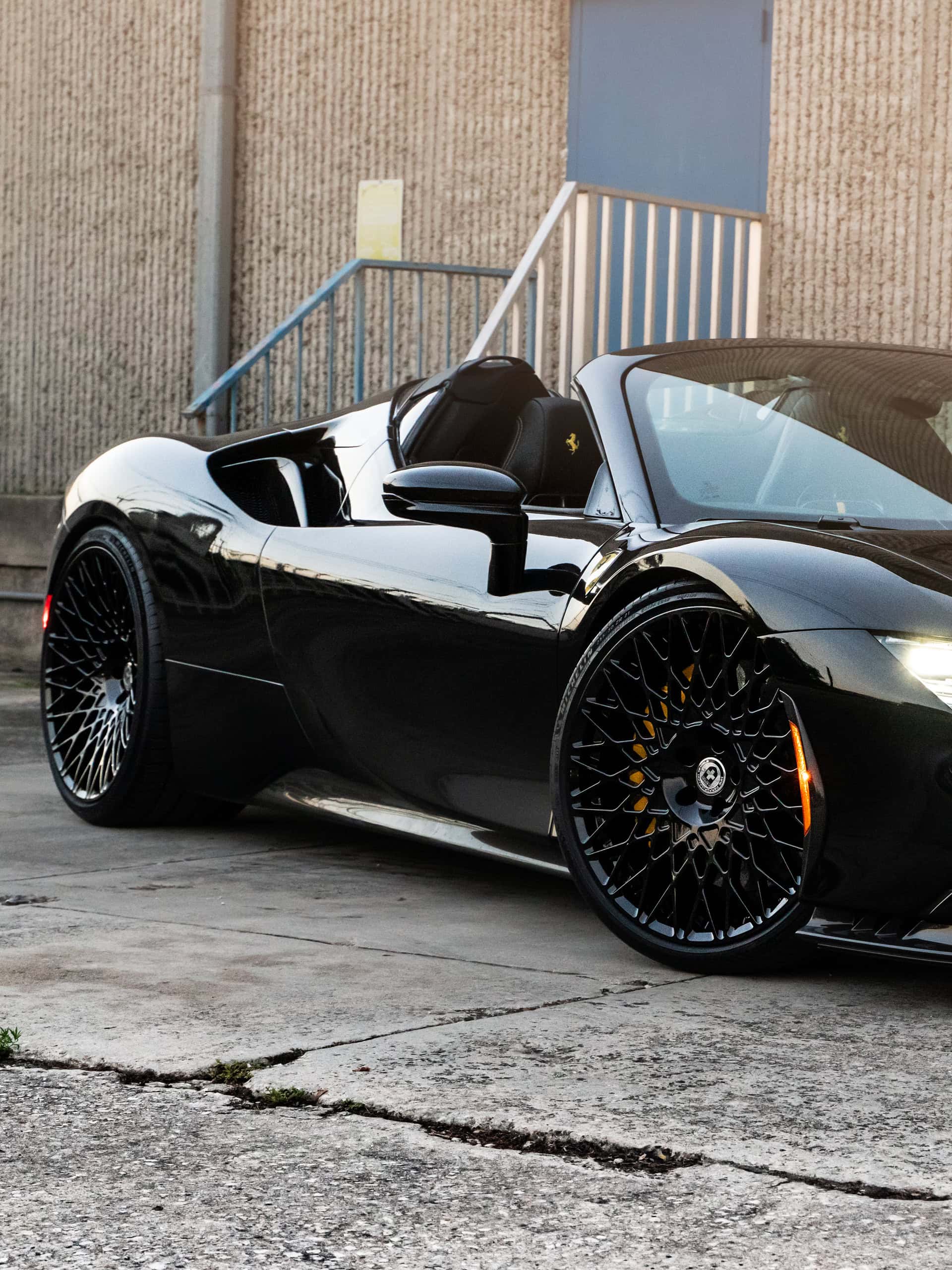 Ferrari SF90 | Nero | on HRE 501M | Gloss Black