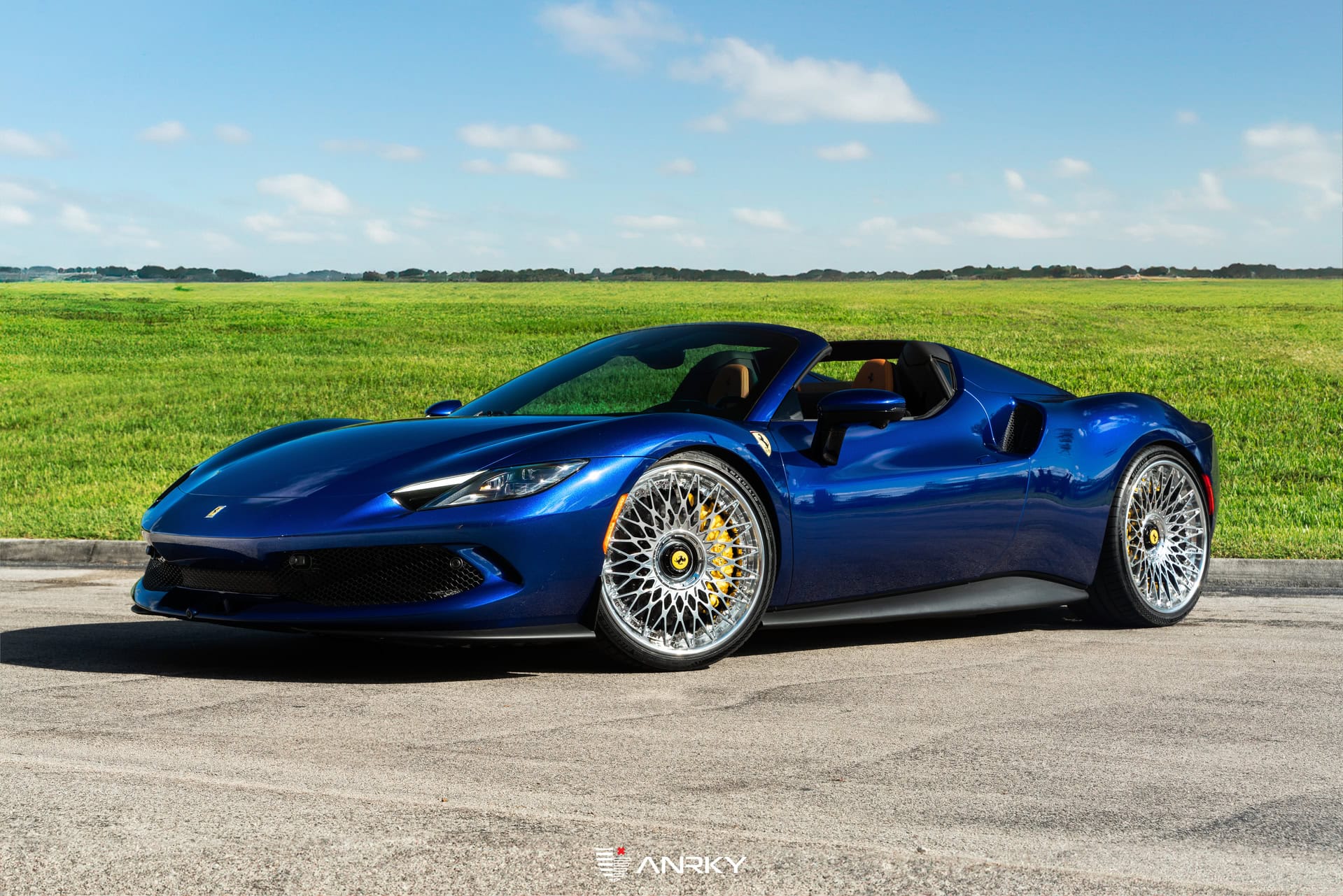 Photo 23 of Ferrari 296 GTS | Blue Corsa | on ANRKY RS7.3 | Polished Clear