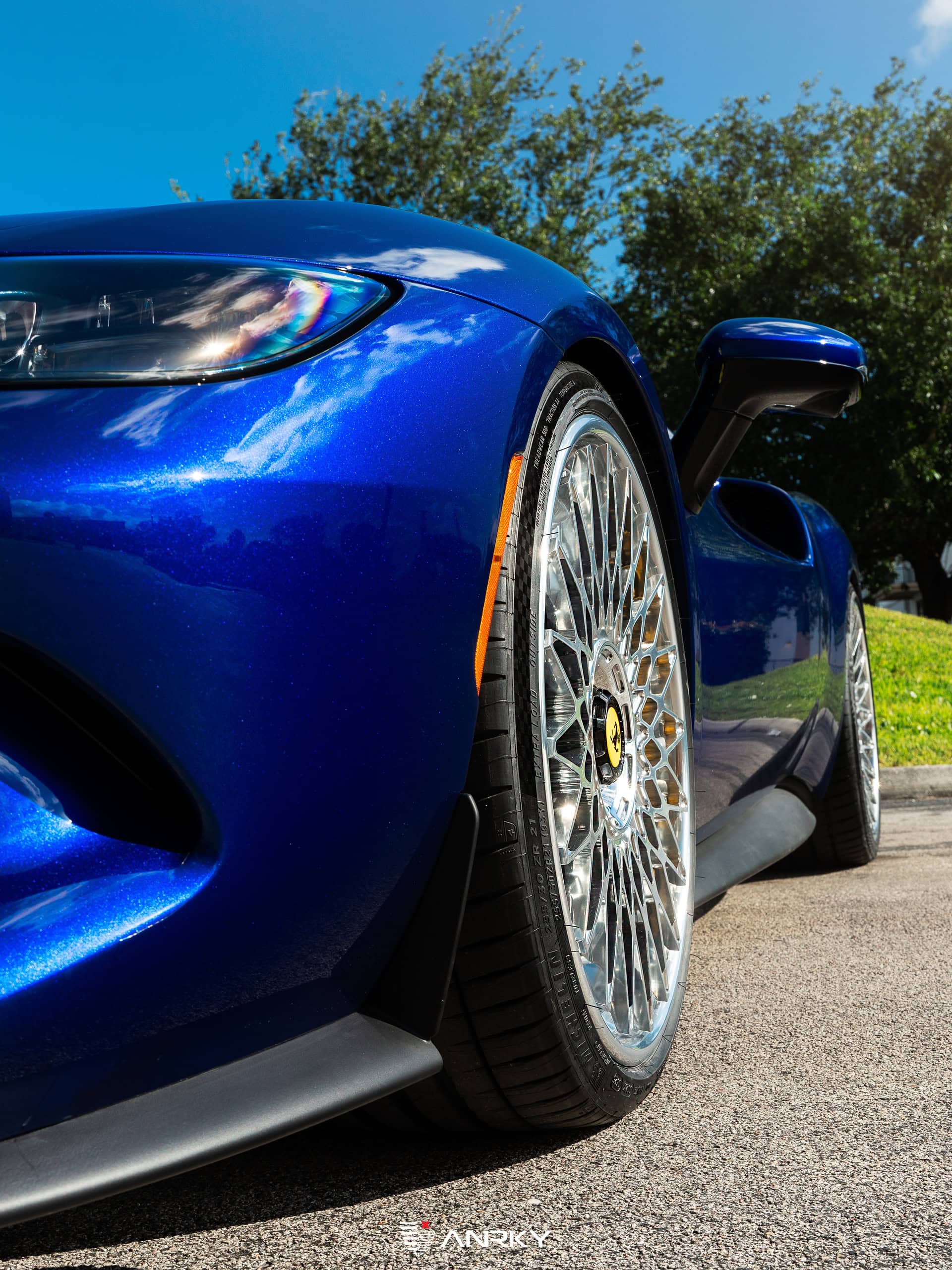 Photo 25 of Ferrari 296 GTS | Blue Corsa | on ANRKY RS7.3 | Polished Clear