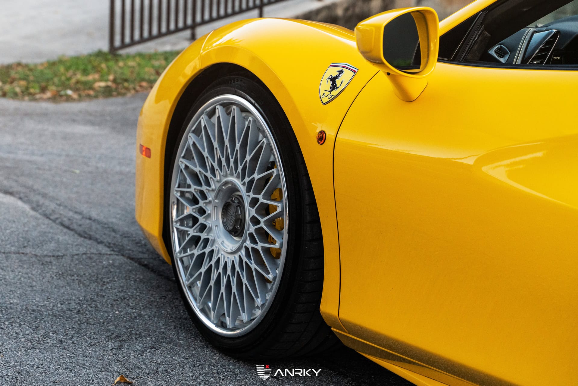 Photo 25 of Ferrari 488 Spider | Giallo Modena | on ANRKY RS7.3 | Frozen Polished Clear