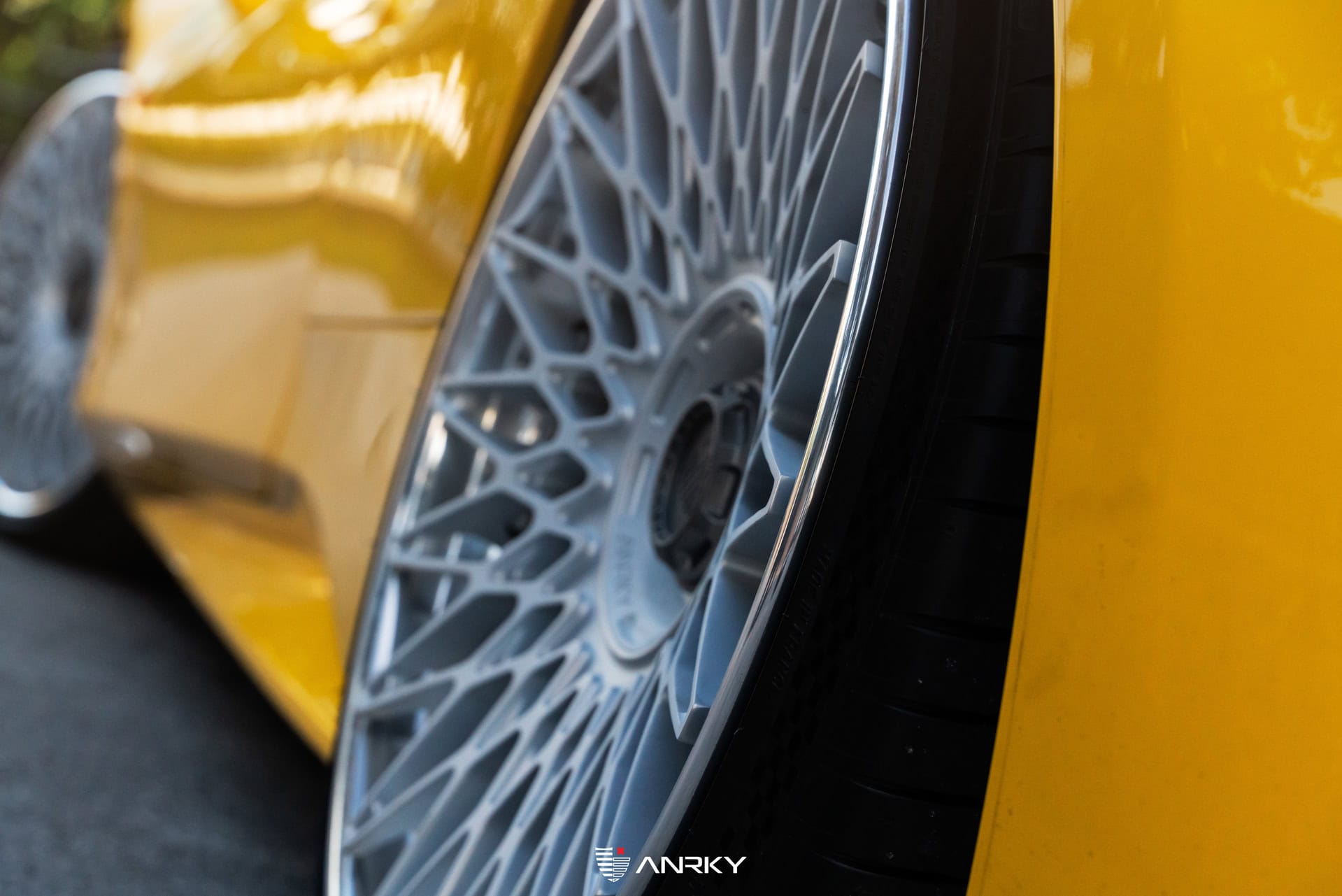 Photo 31 of Ferrari 488 Spider | Giallo Modena | on ANRKY RS7.3 | Frozen Polished Clear