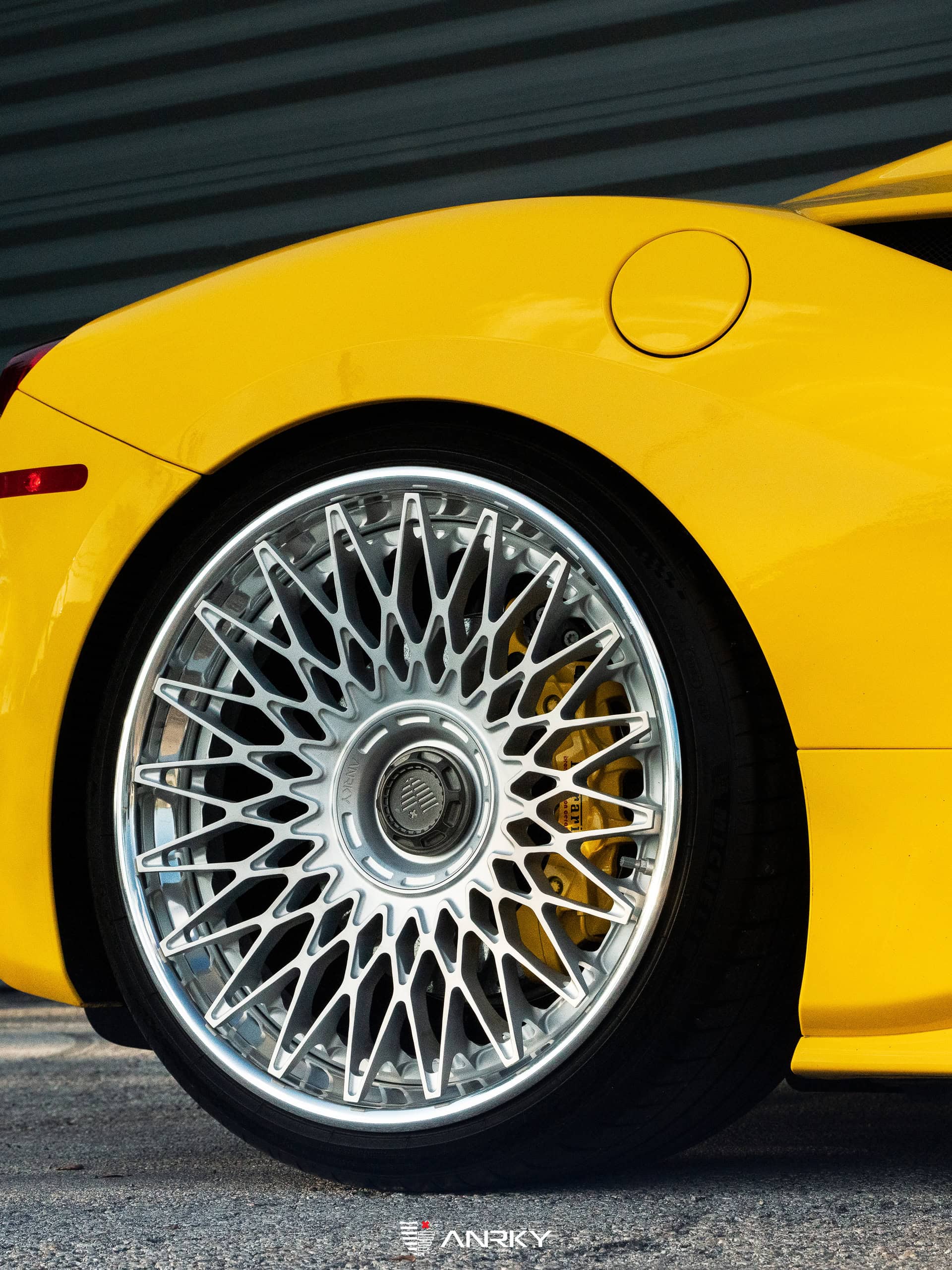 Photo 32 of Ferrari 488 Spider | Giallo Modena | on ANRKY RS7.3 | Frozen Polished Clear