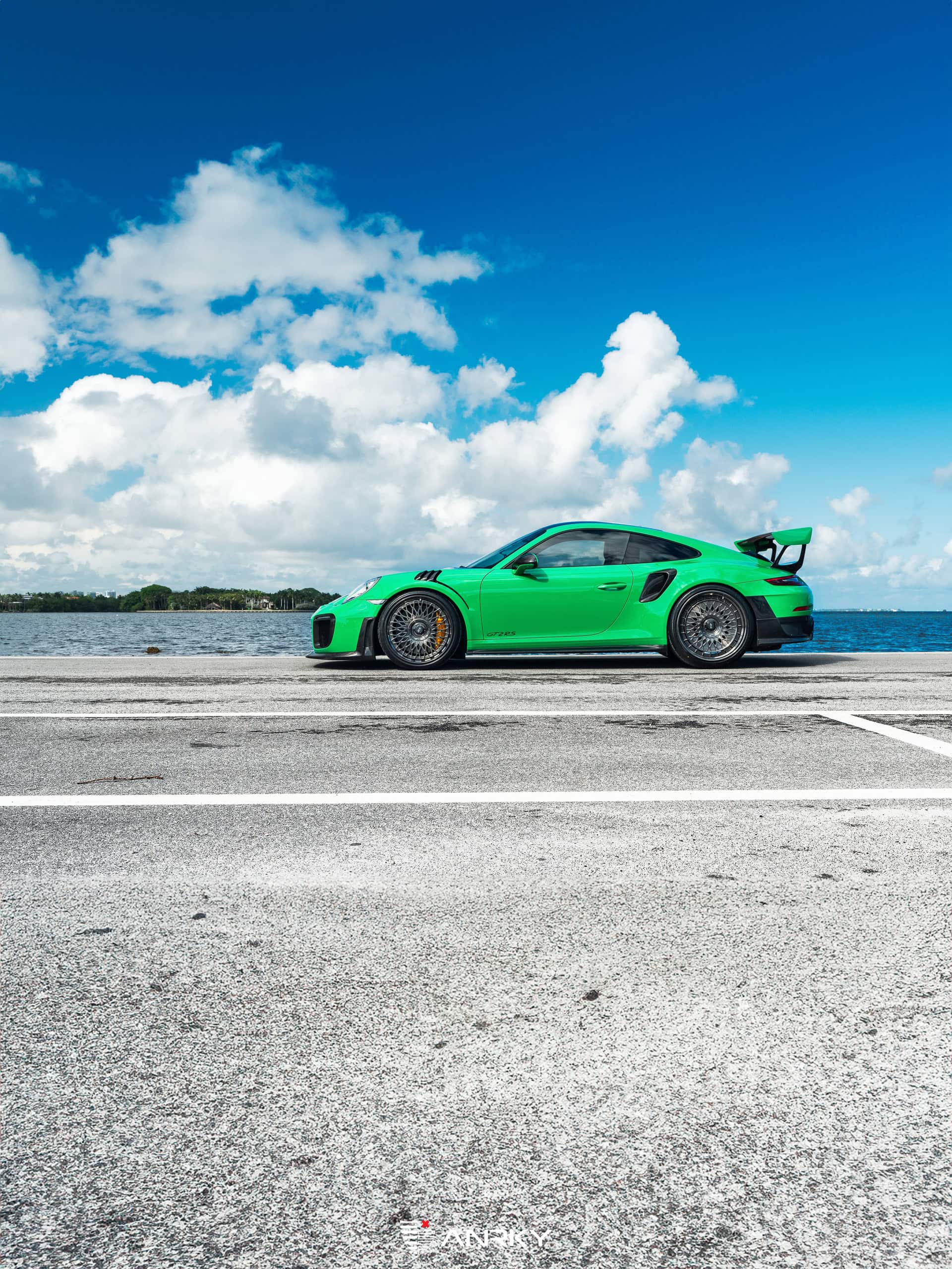 Porsche 991 GT2RS | Lizard Green | on ANRKY RS7.3 + AEROSport | Brushed Smoke