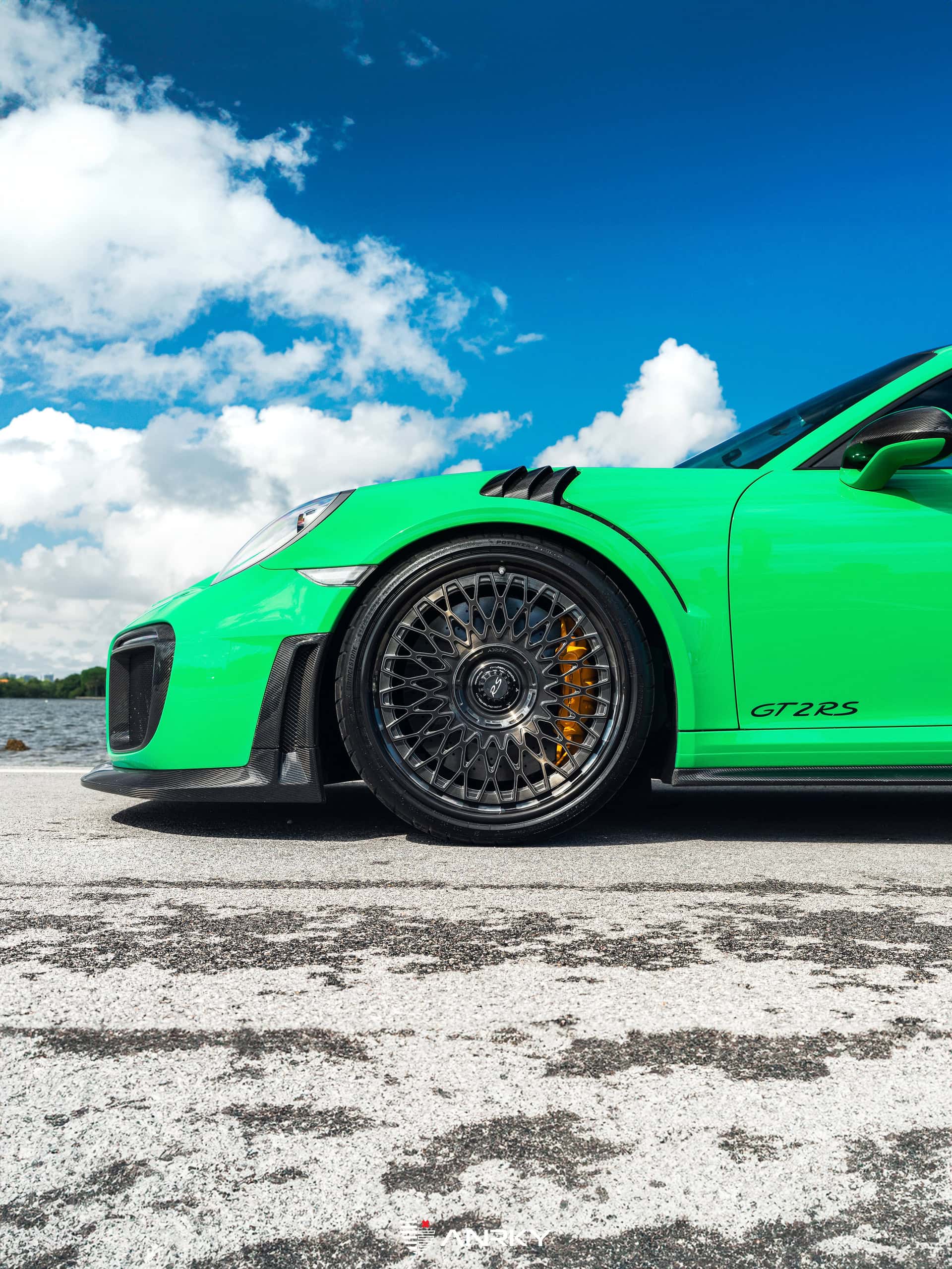 Porsche 991 GT2RS | Lizard Green | on ANRKY RS7.3 + AEROSport | Brushed Smoke
